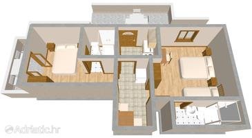 Plan Orebić, Plan in the apartment, dopusteni kucni ljubimci i WIFI.