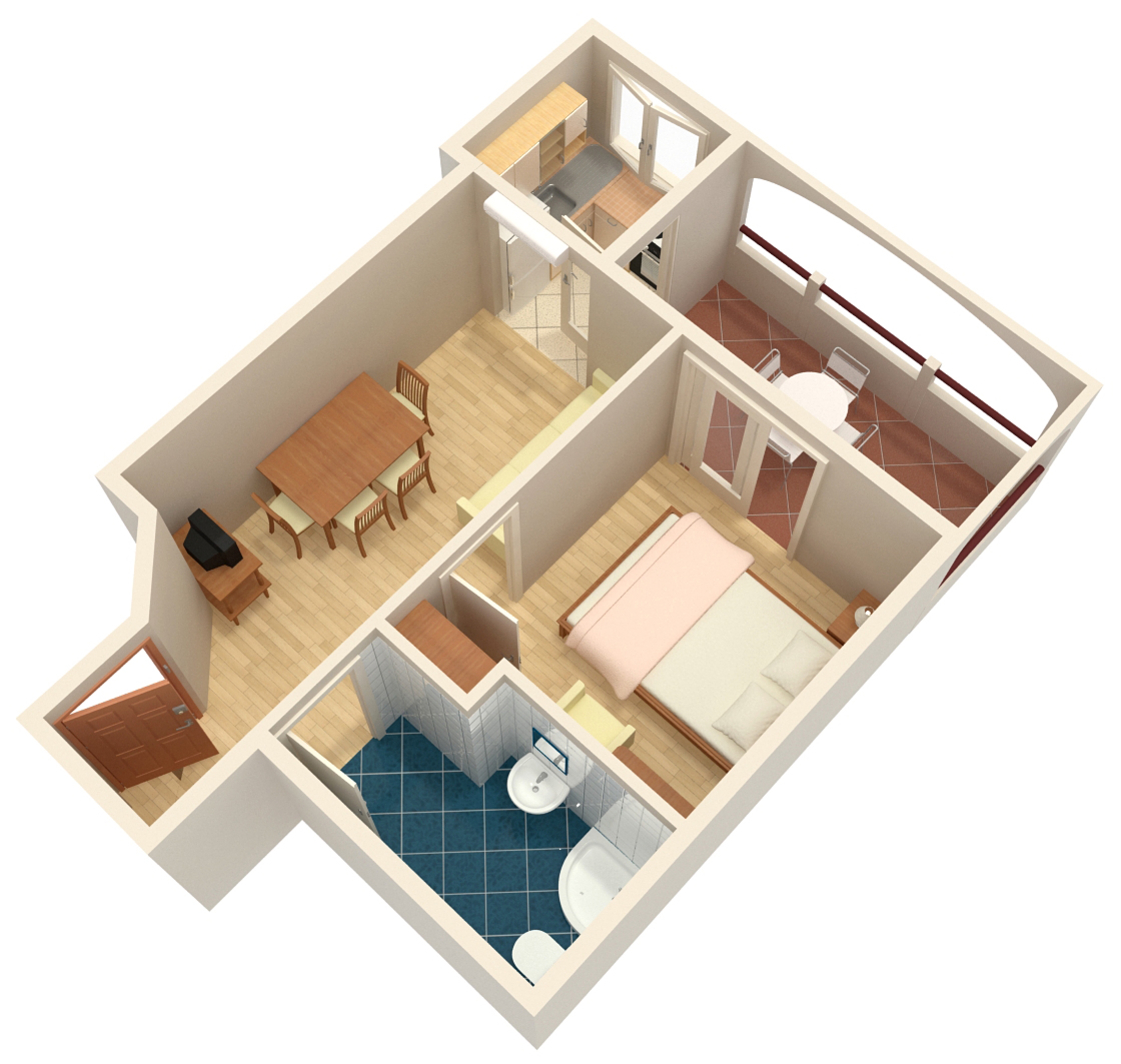 One bedroom apartment near beach Drašnice, Makarska  A-b