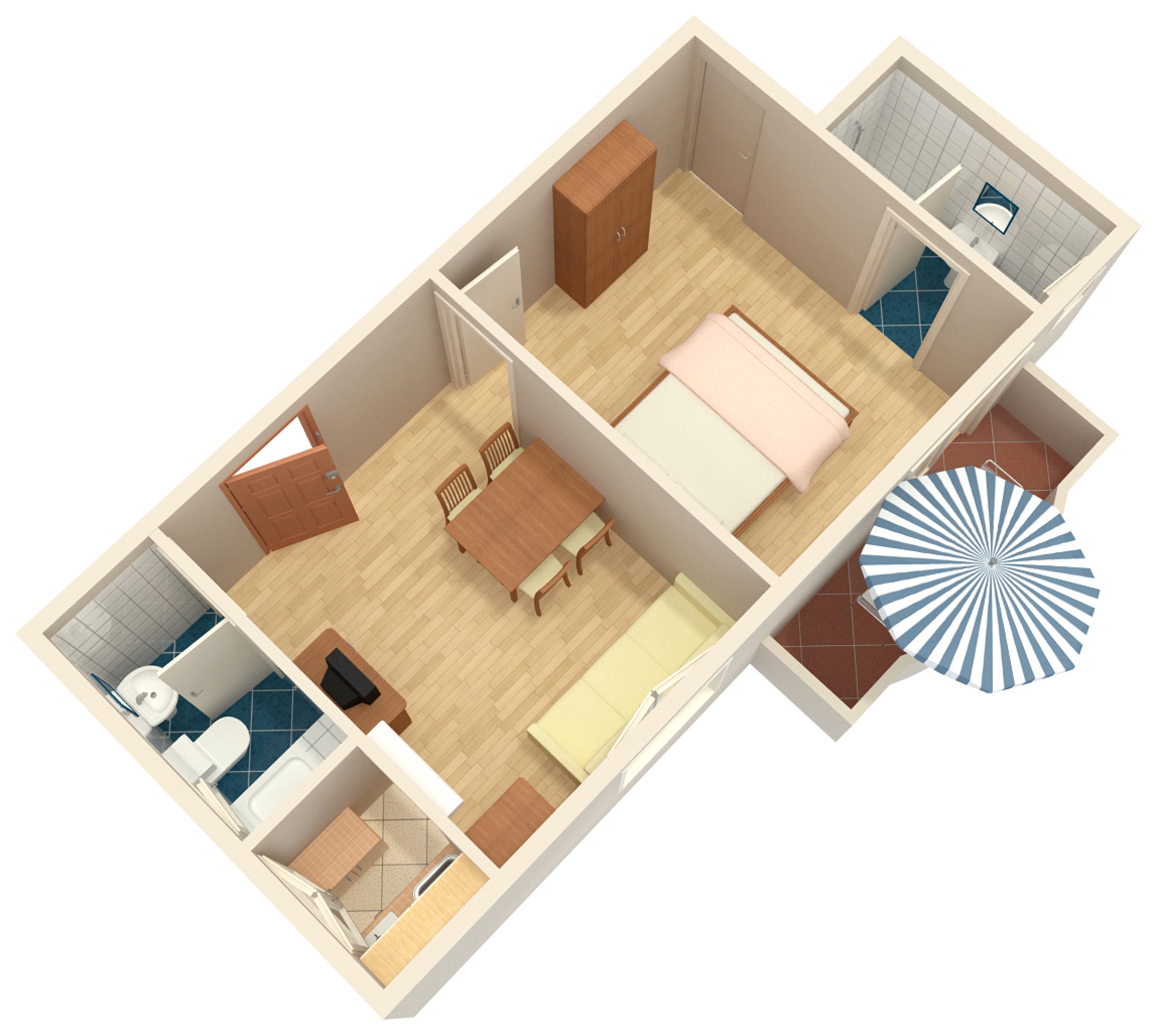 One bedroom apartment near beach Drašnice, Makarska  A-c