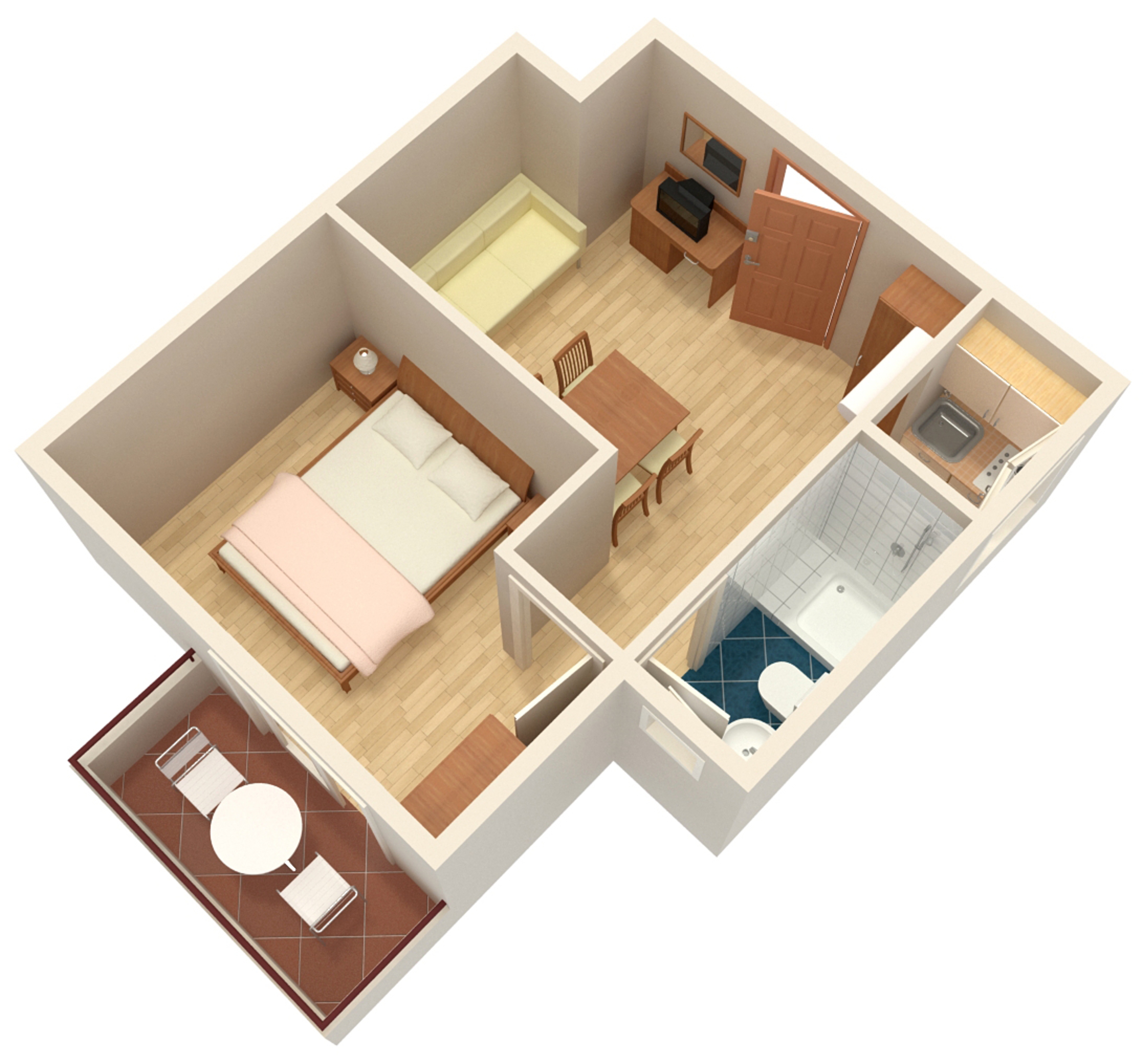 One bedroom apartment near beach Drašnice, Makarska  A-d
