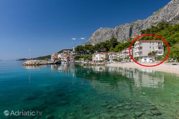 Drašnice, Makarska, Szálláshely 2670 - Apartmanok a tenger közelében kavicsos stranddal.