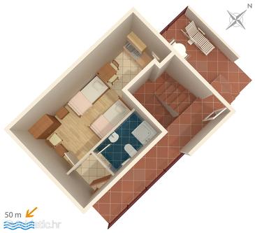 Plan Bratuš, Plan in the studio-apartment, WIFI.