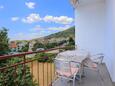 Tučepi, Balcon dans l’hébergement en type apartment, avec la vue sur la mer, animaux acceptés et WiFi.