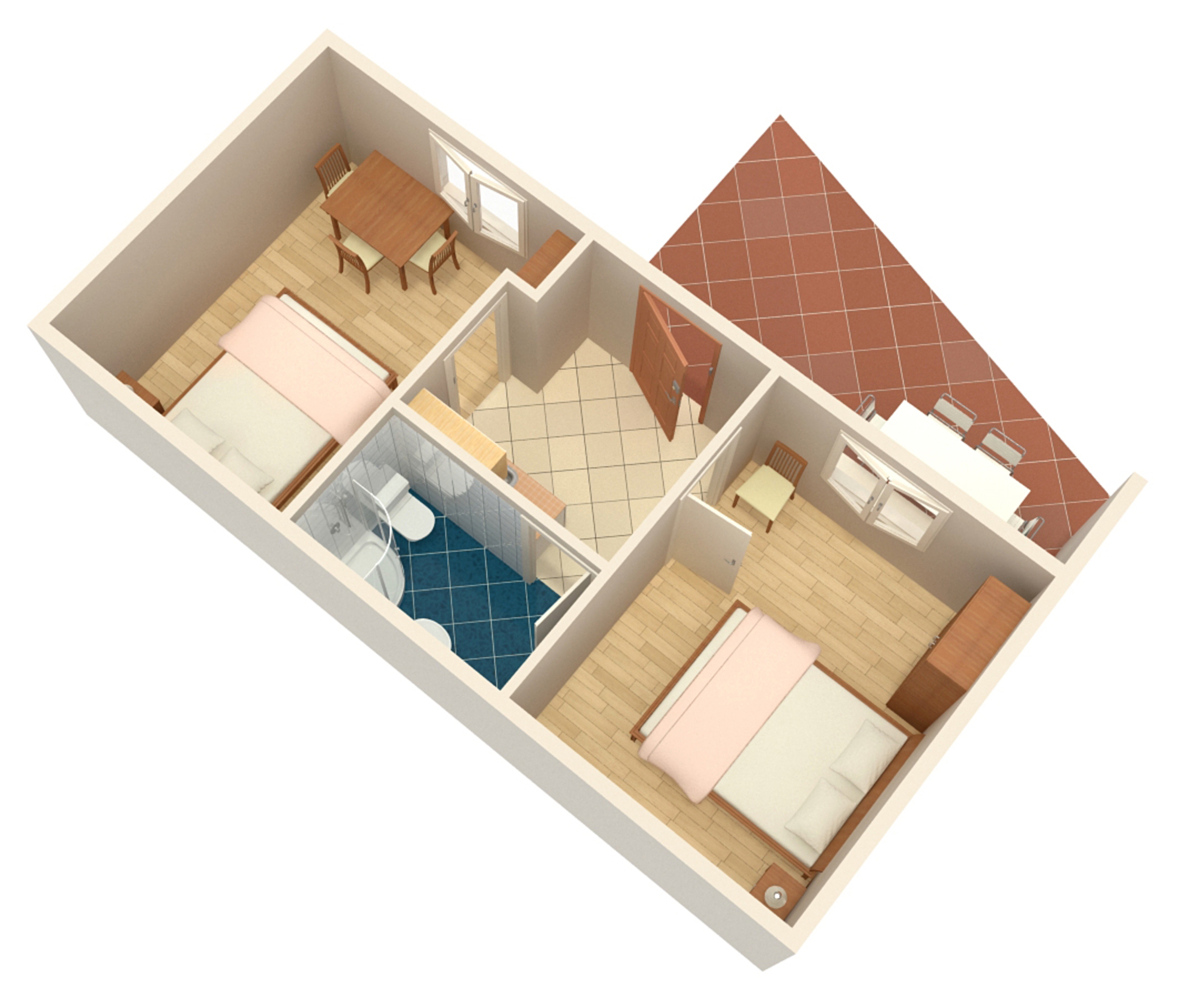 Two bedroom apartment near beach Tučepi, Makarska  A-a