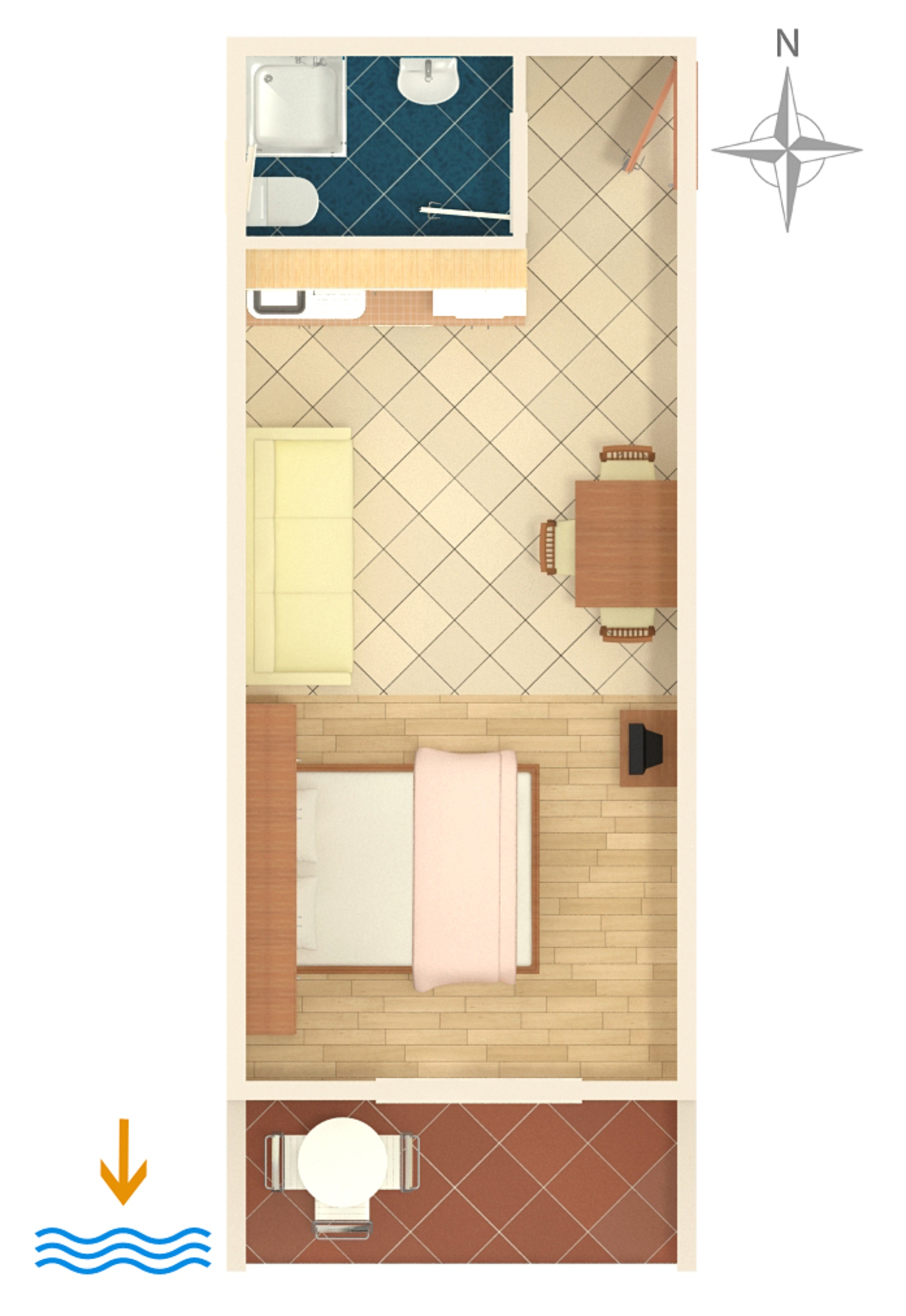 Studio flat near beach Igrane, Makarska  AS-c