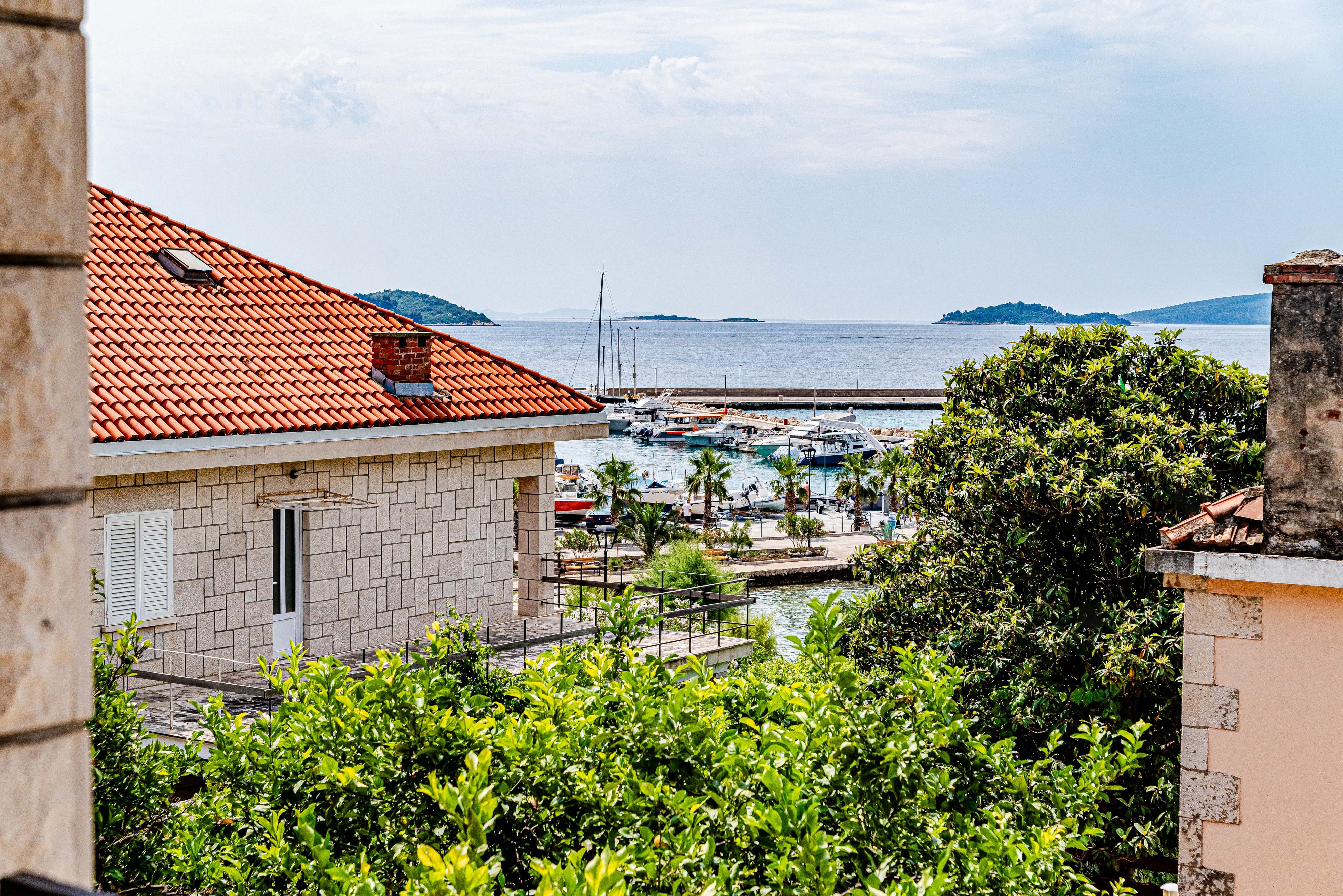 Jednosobni apartman s terasom i pogledom na more Orebić, Pelješac  A-c