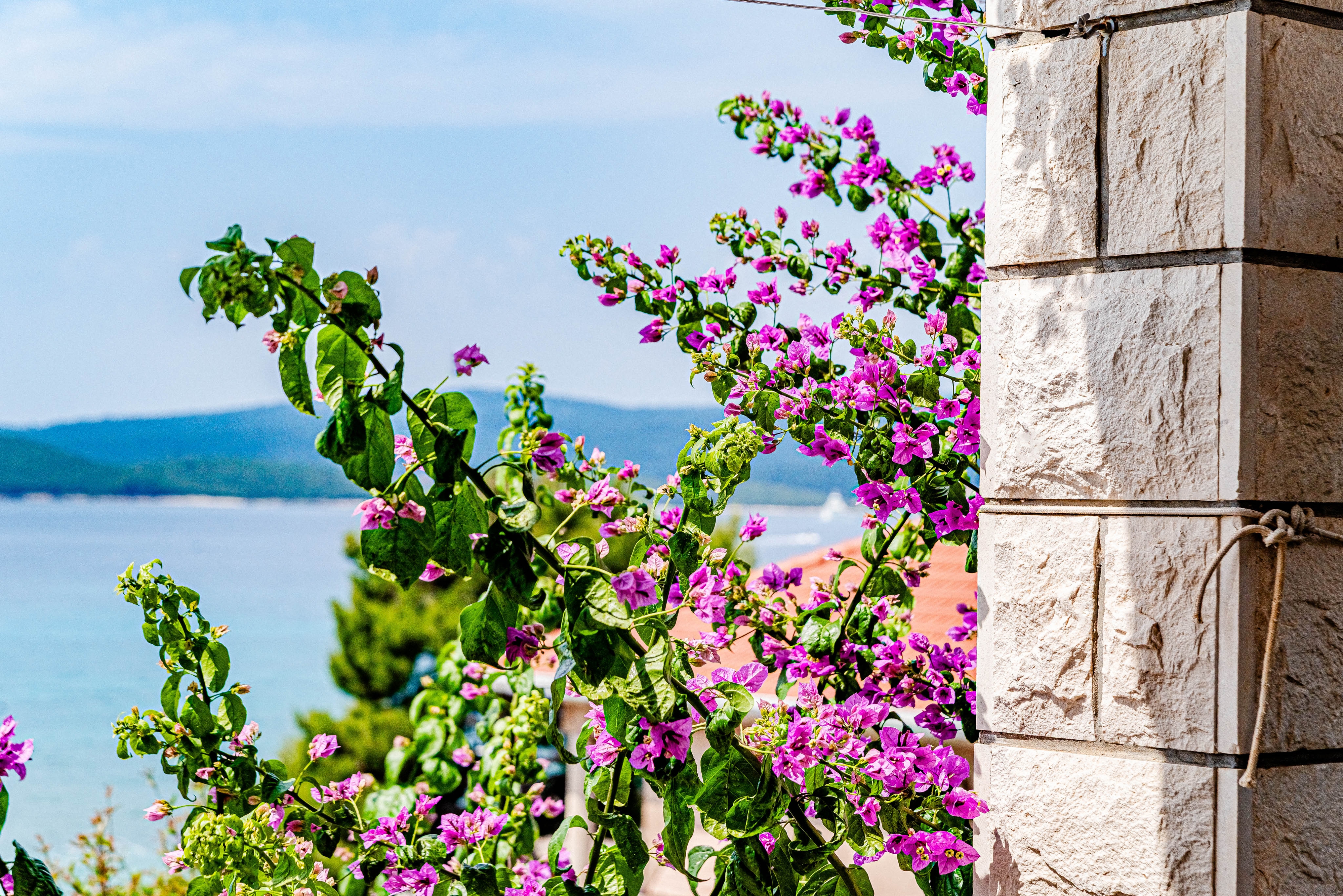 Jednosobni apartman s terasom i pogledom na more Orebić, Pelješac  A-c