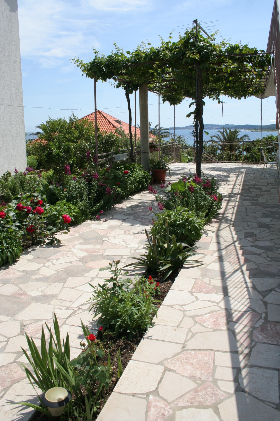 Jednosobni apartman s terasom i pogledom na more Orebić, Pelješac  A-c