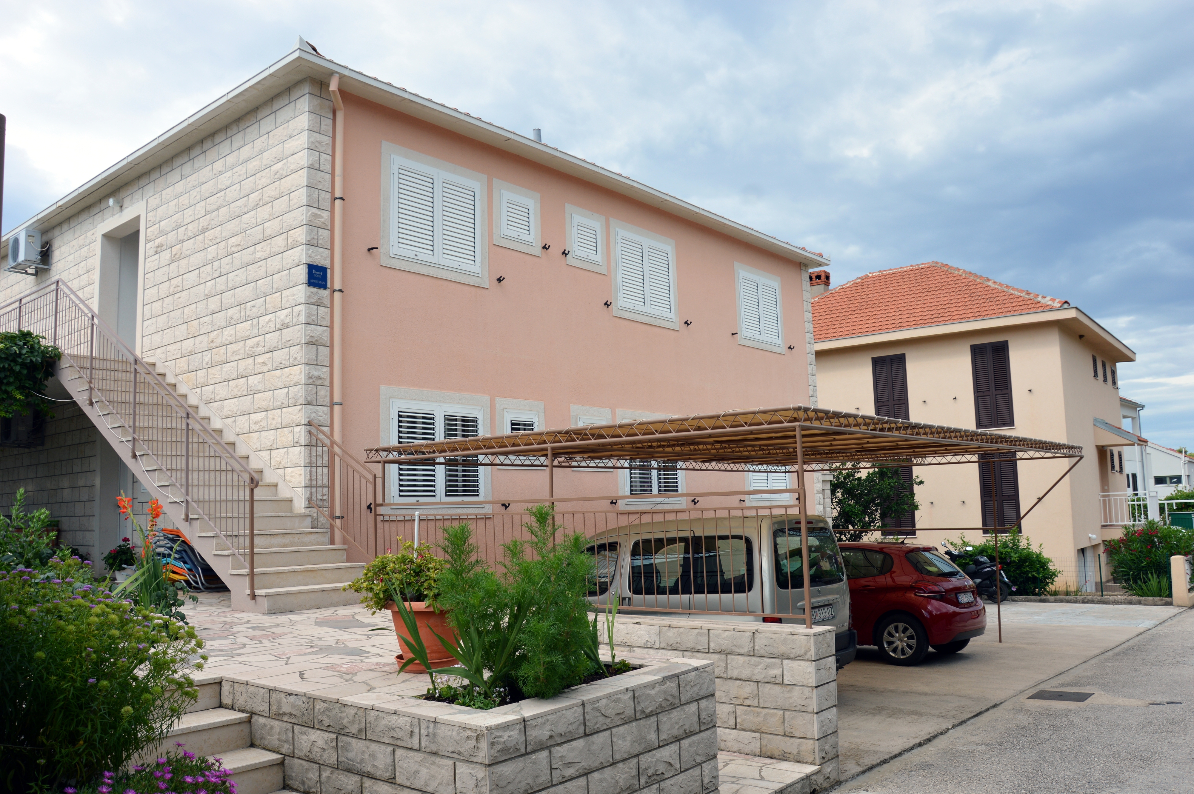 Jednosobni apartman s terasom i pogledom na more Orebić, Pelješac  A-c