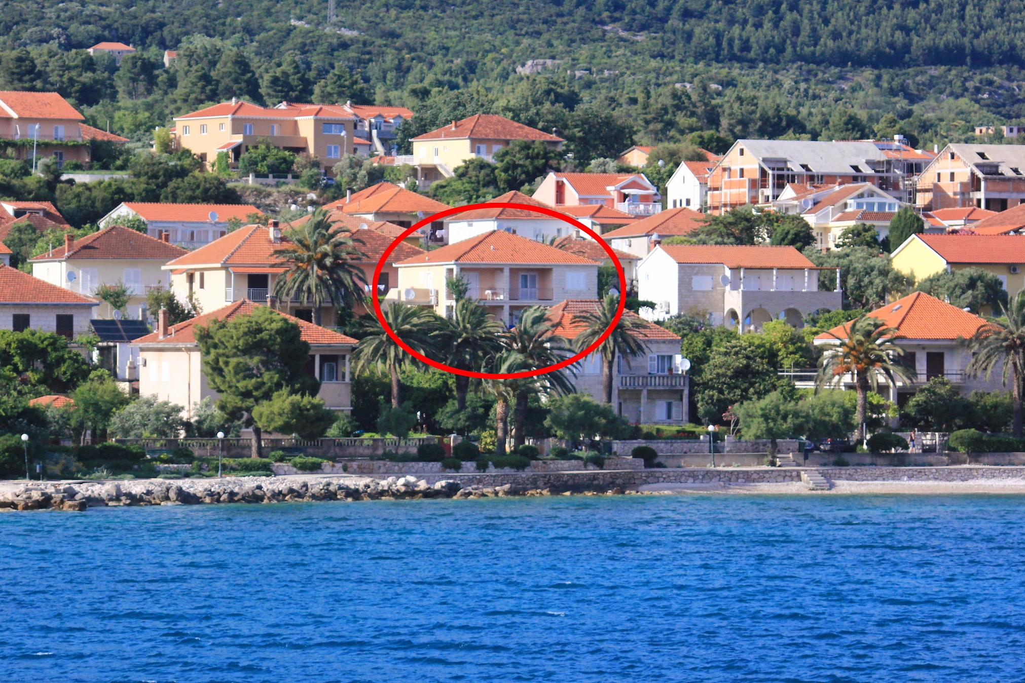 Jednosobni apartman s terasom i pogledom na more Orebić, Pelješac  A-c