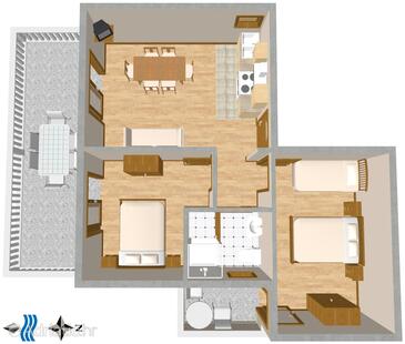 Plan Promajna, Plan in the apartment, WIFI.
