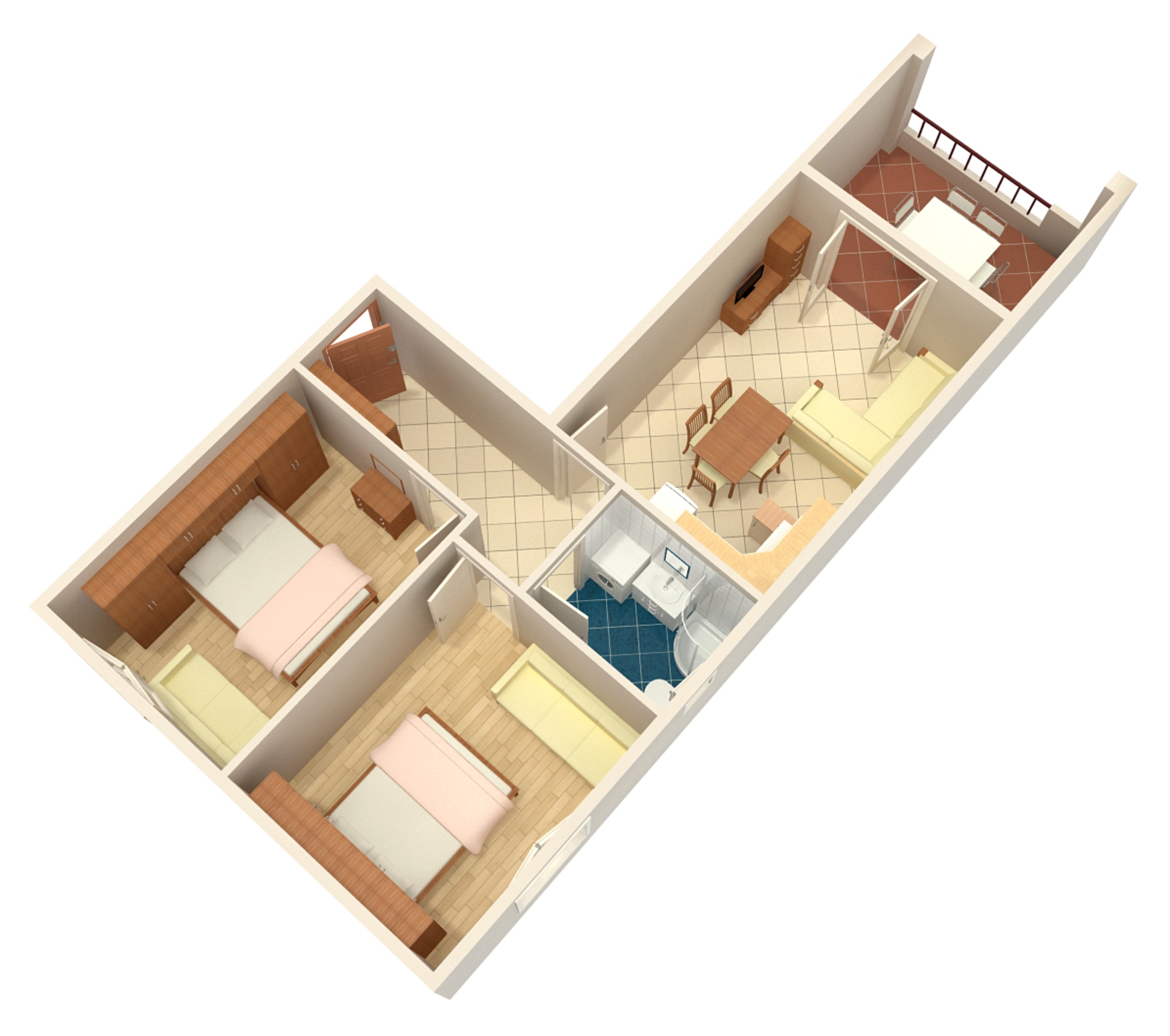 Two bedroom apartment near beach Tučepi, Makarska  A-a