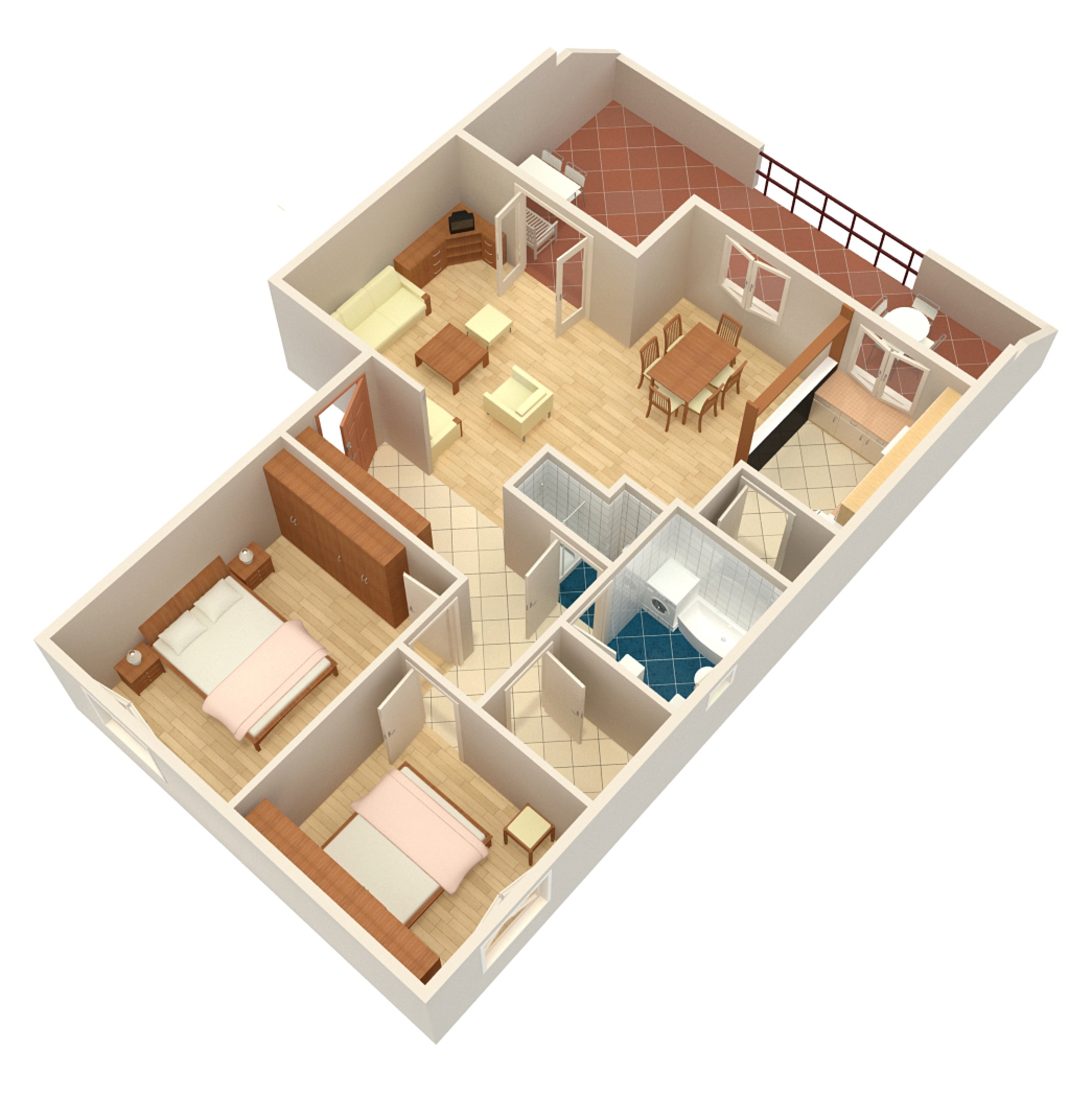 Two bedroom apartment near beach Tučepi, Makarska  A-c