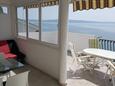 Tučepi, Terrace in the apartment, with a sea view and WiFi.