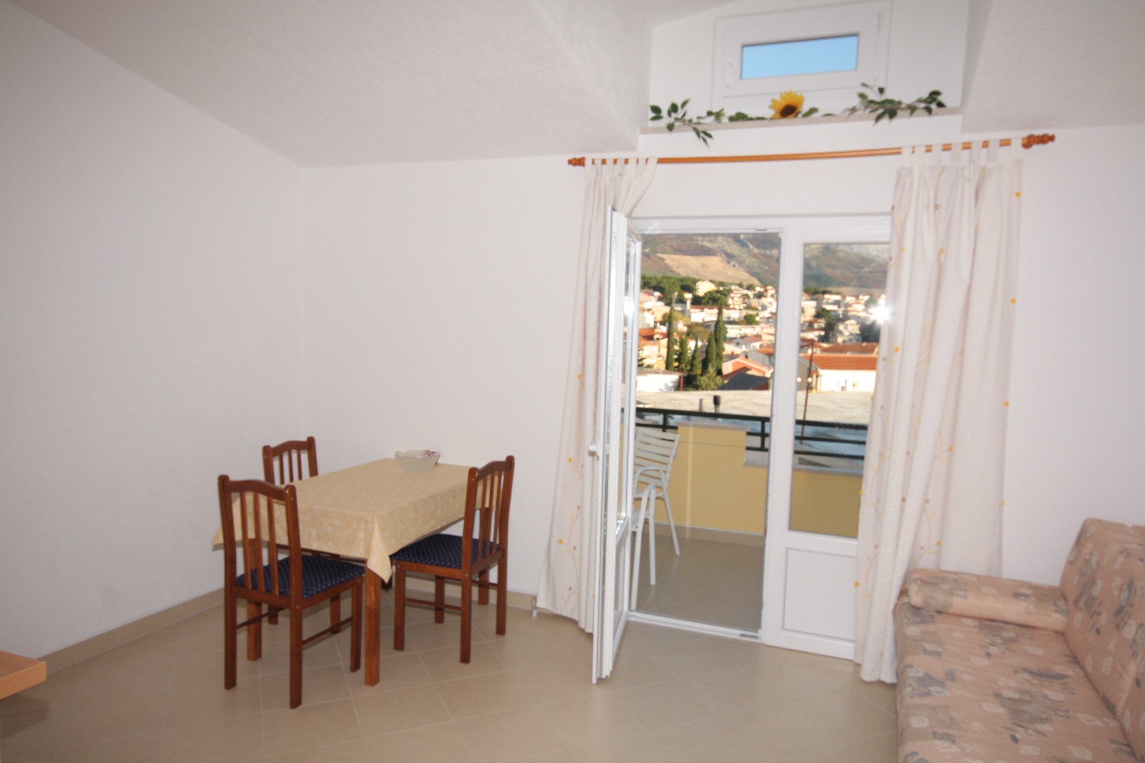 One bedroom apartment with terrace and sea view Baška Voda, Makarska  A-c