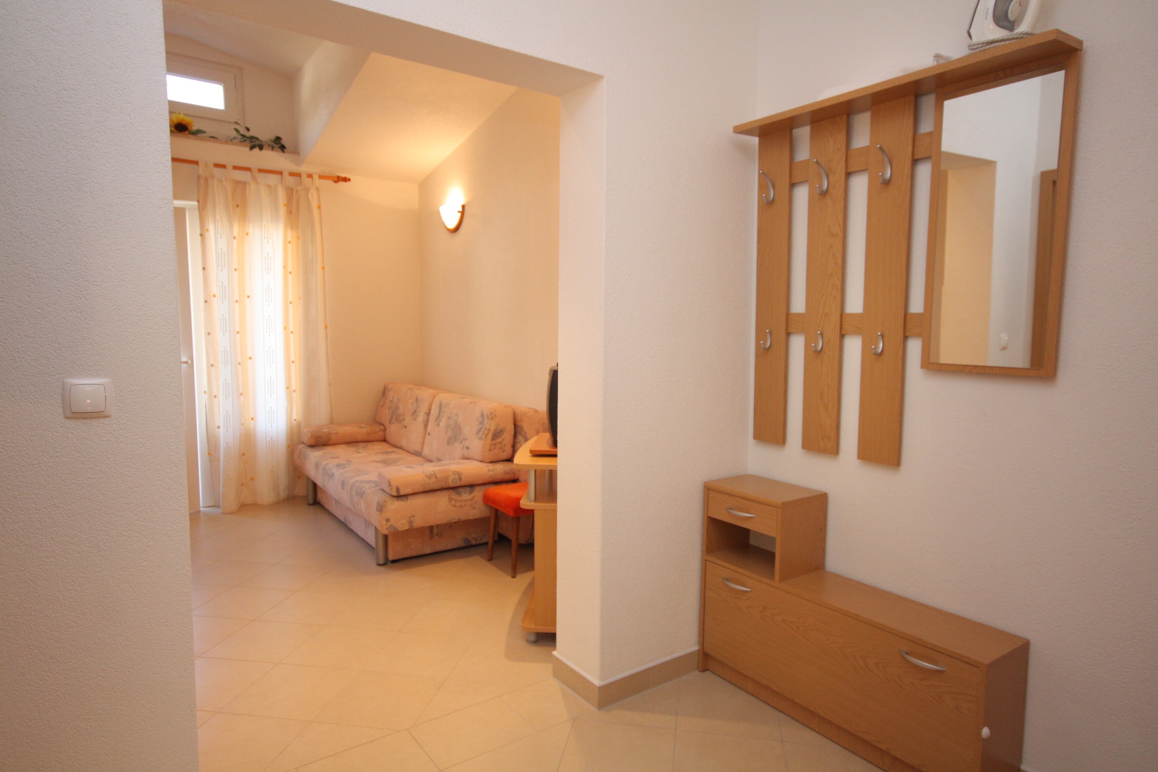 One bedroom apartment with terrace and sea view Baška Voda, Makarska  A-c