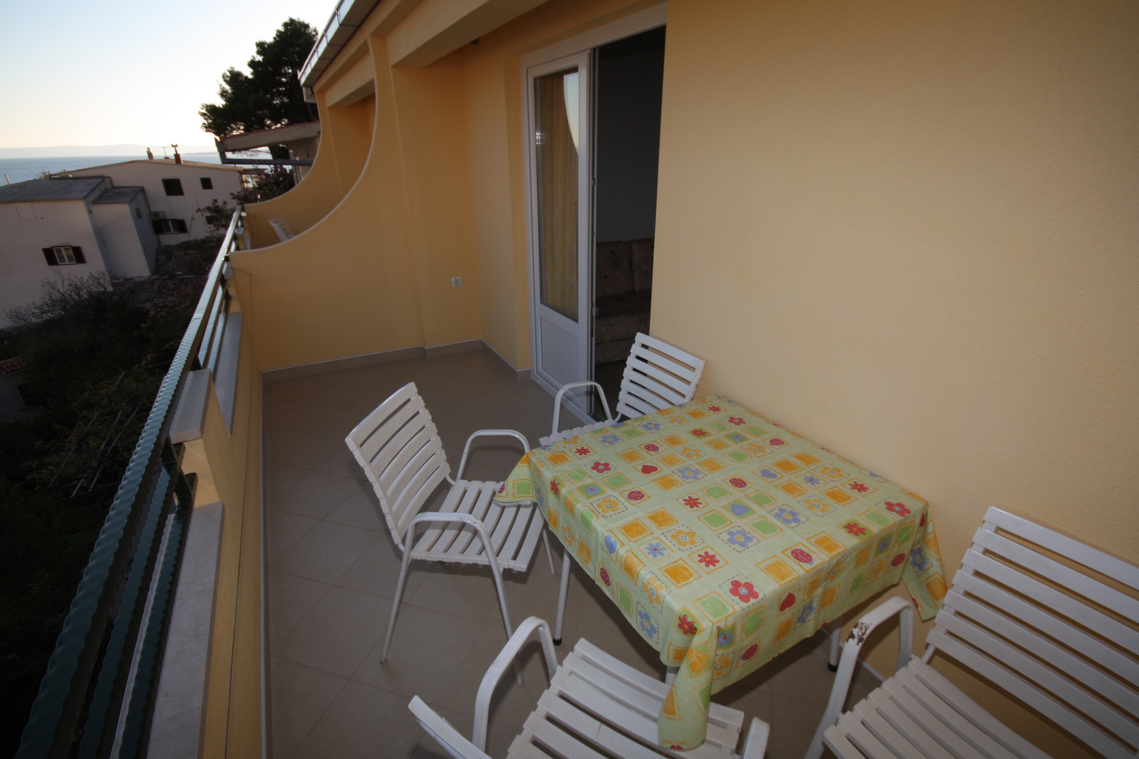 One bedroom apartment with terrace and sea view Baška Voda, Makarska  A-c