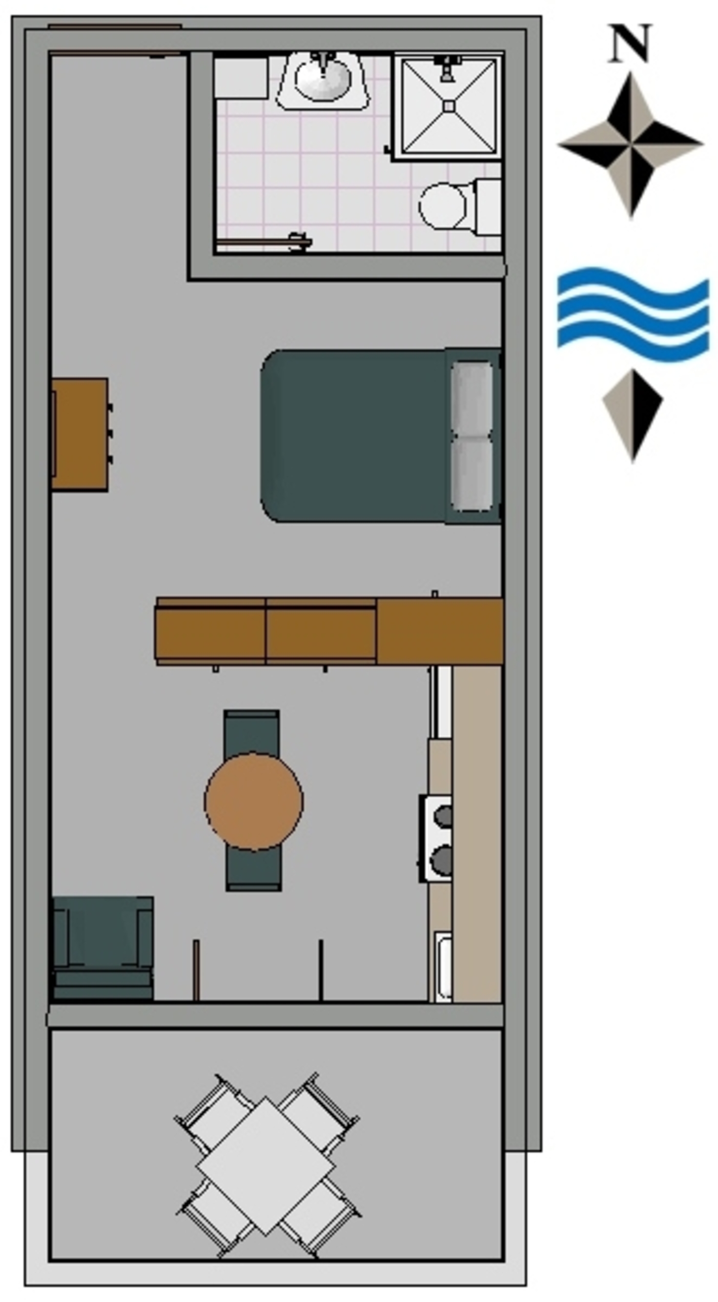 Studio ob morju Orebič, Pelješac  AS-a