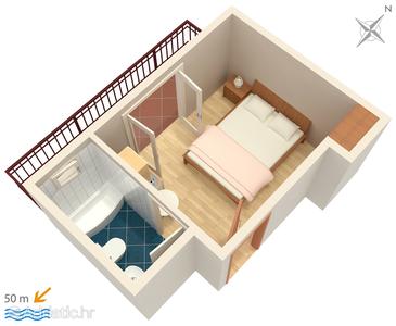 Plan Brela, Plan in the studio-apartment, WIFI.