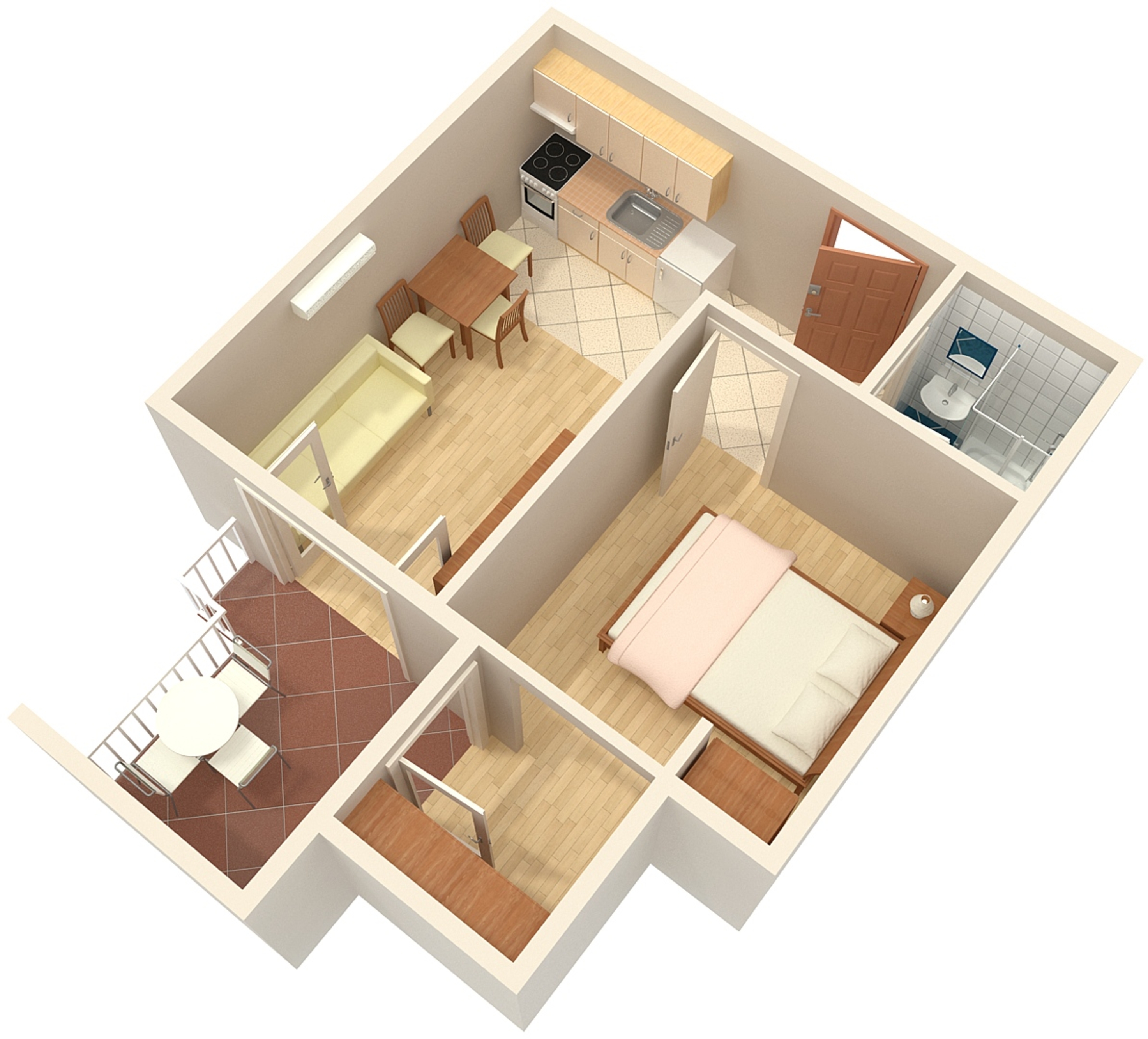 One bedroom apartment with terrace Tučepi, Makarska  A-a