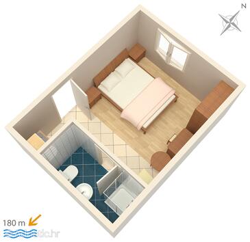 Plan Omiš, Plan in the studio-apartment, WIFI.