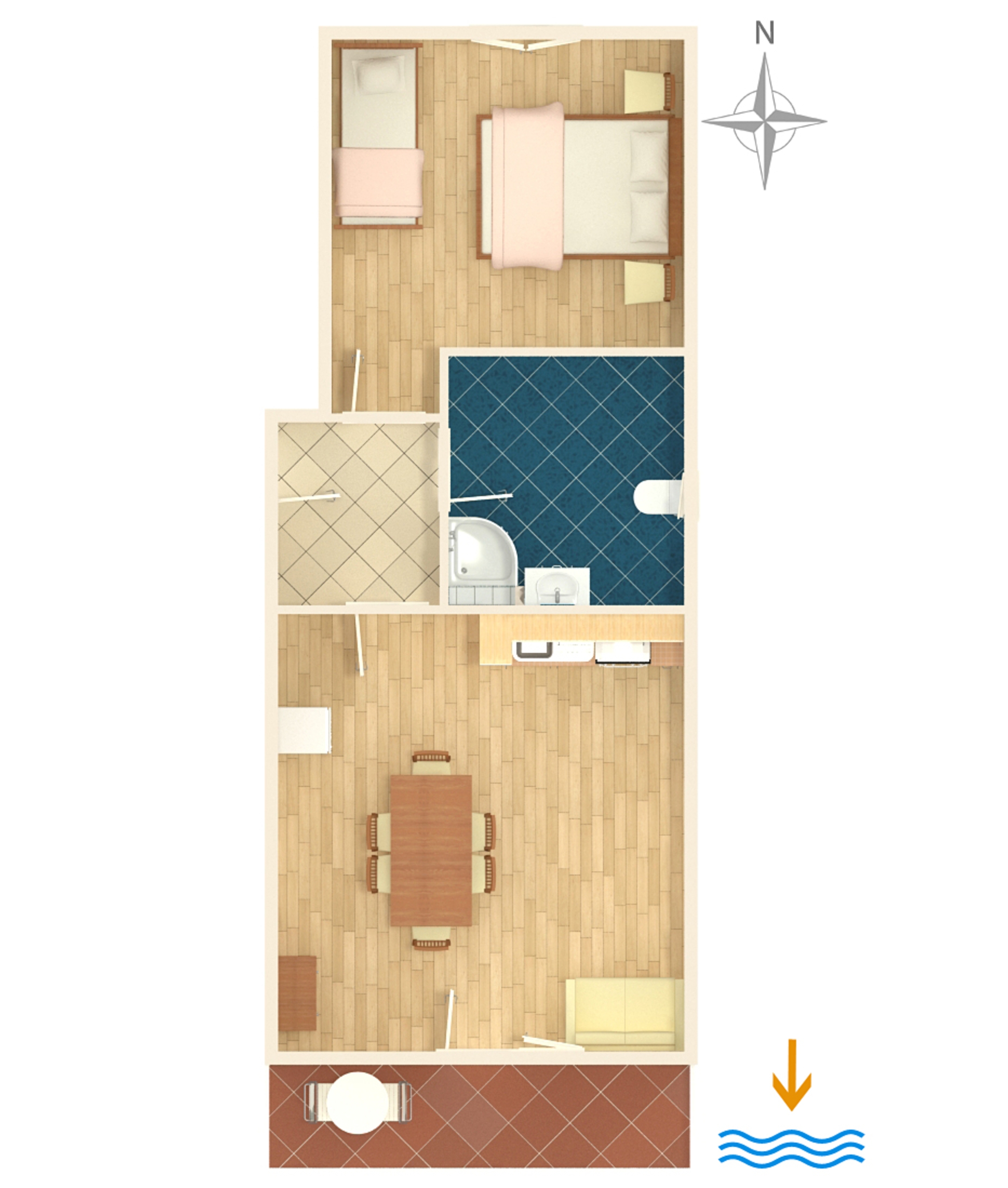 One bedroom apartment near beach Duće, Omiš (A-2731-c)