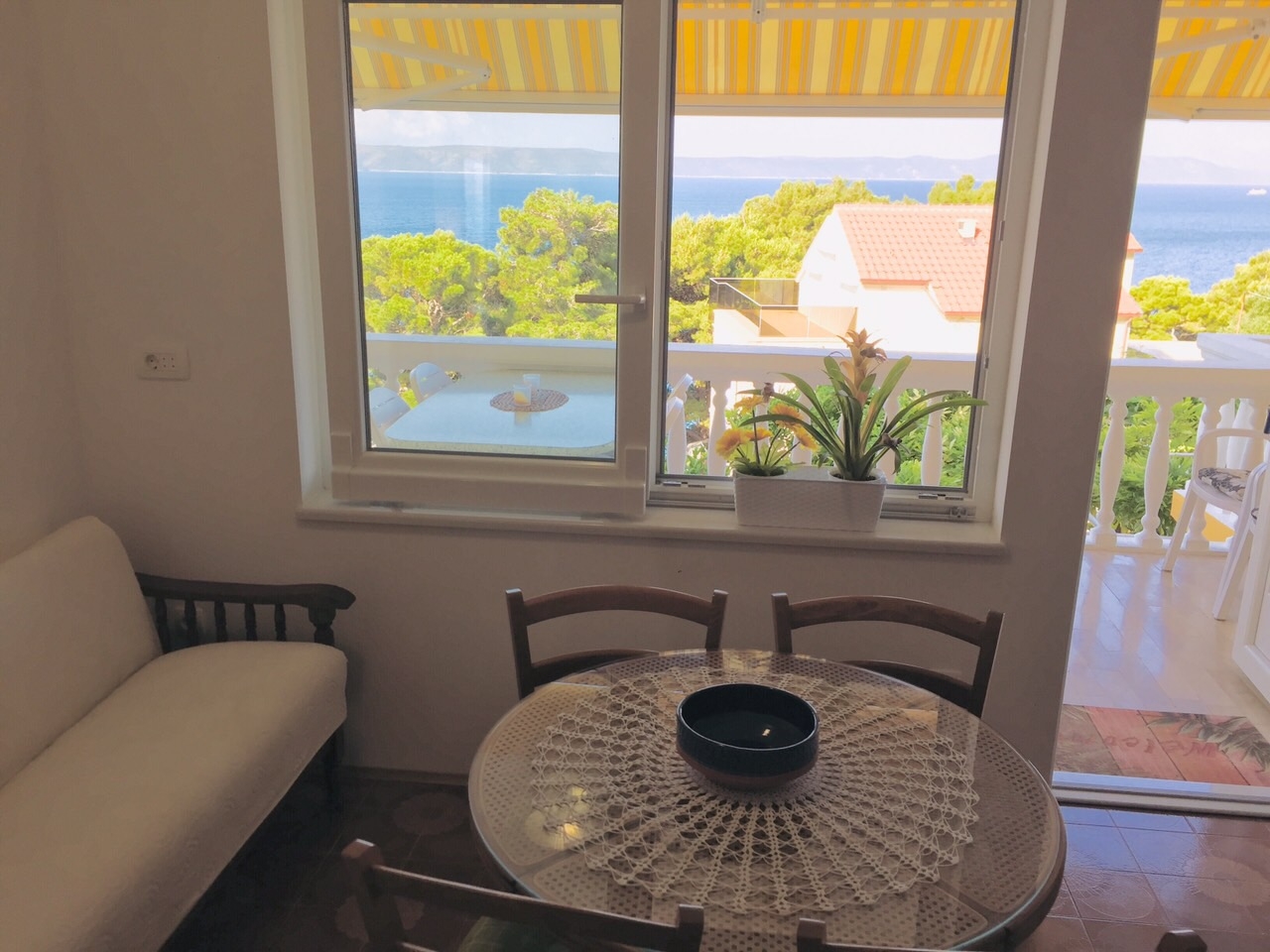 Two bedroom apartment with terrace and sea view Živogošće - Porat, Makarska (A-2733-b)