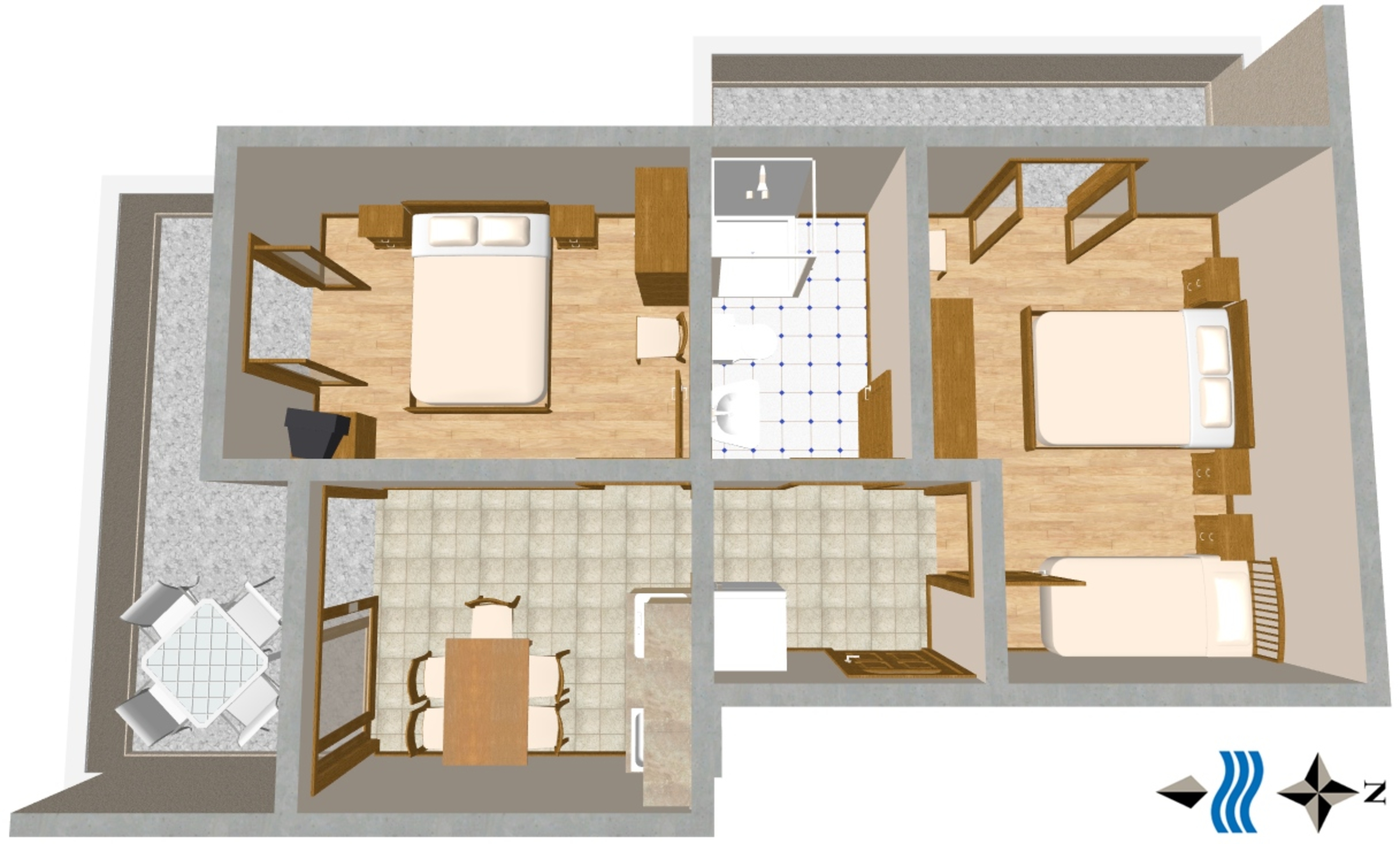 Two bedroom apartment near beach Mimice, Omiš  A-b