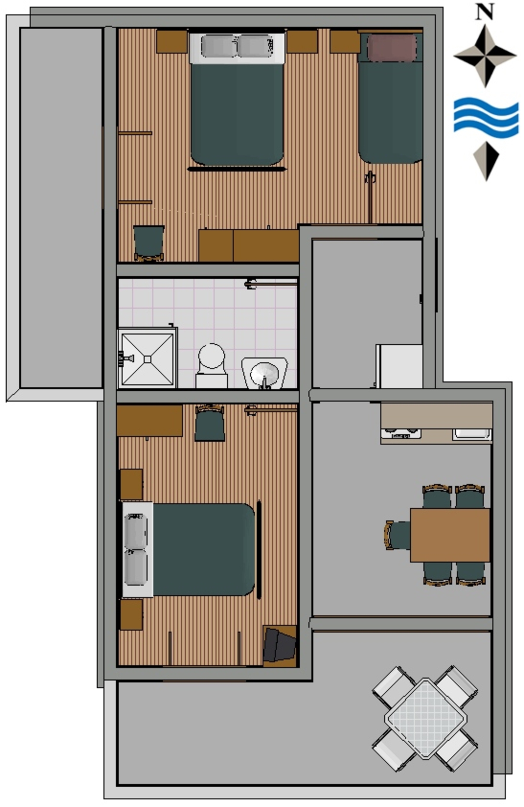 Two bedroom apartment near beach Mimice, Omiš  A-b