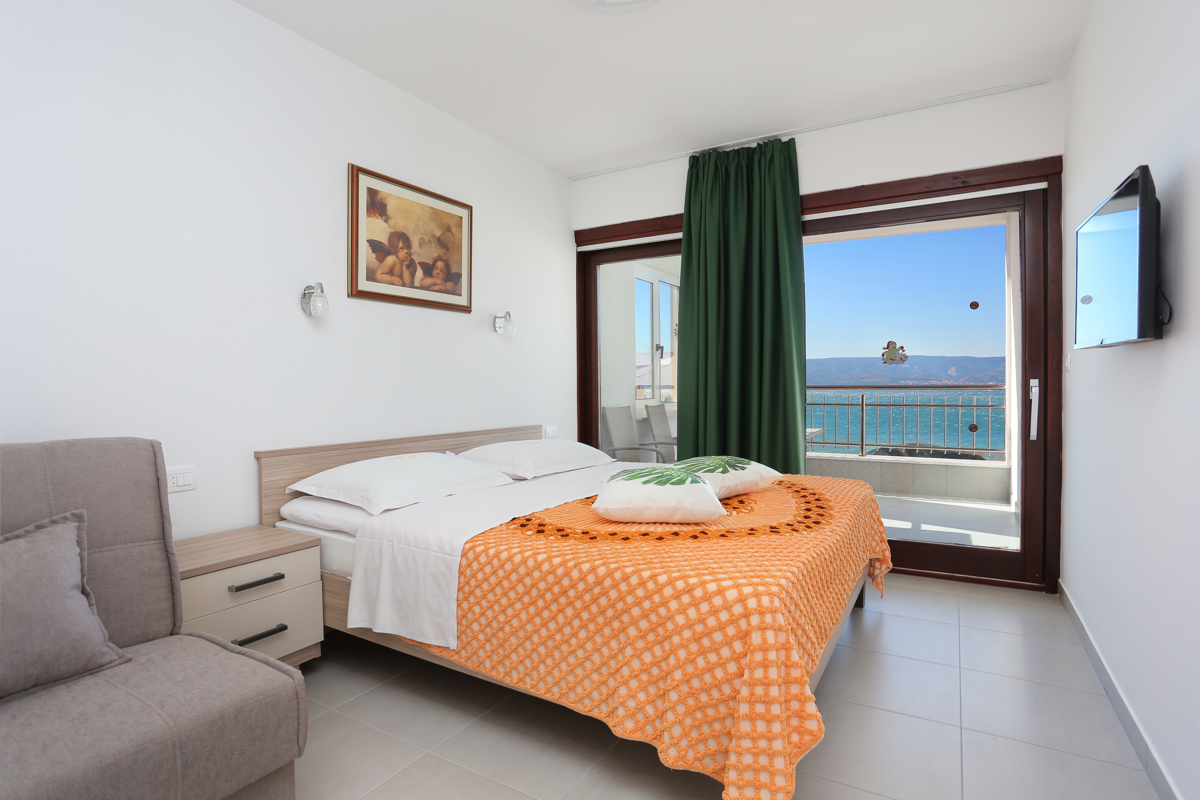 One bedroom apartment with terrace and sea view Duće, Omiš (A-2737-f)