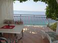 Balcony 1 Pisak, Balcony 1 in the apartment, with a sea view and WiFi.