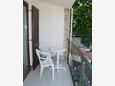 Duće, Balcony in the studio-apartment, with a sea view and WiFi.