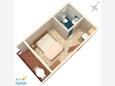 Duće, Plan in the studio-apartment, WiFi.