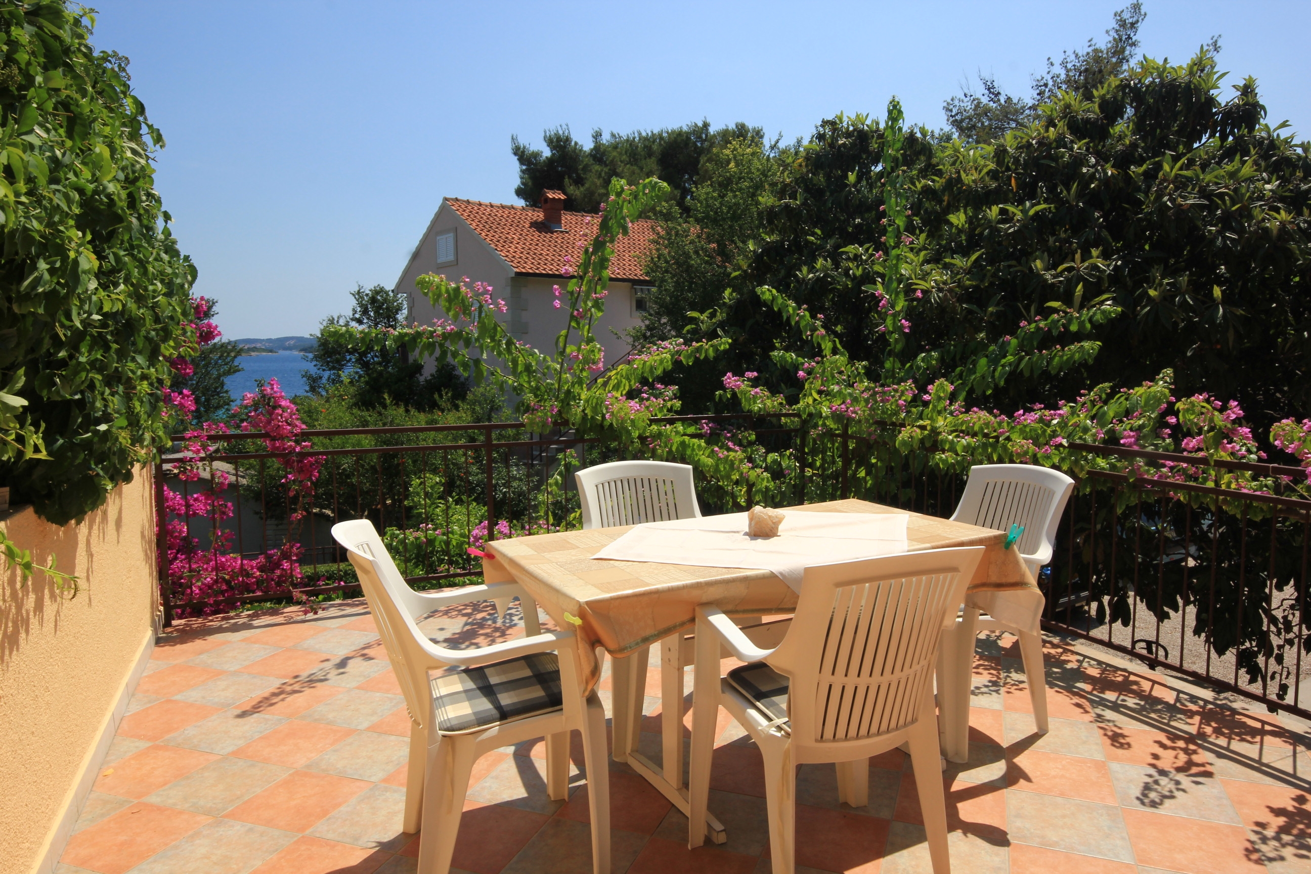 Two bedroom apartment with terrace and sea view Orebić, Pelješac  A-b