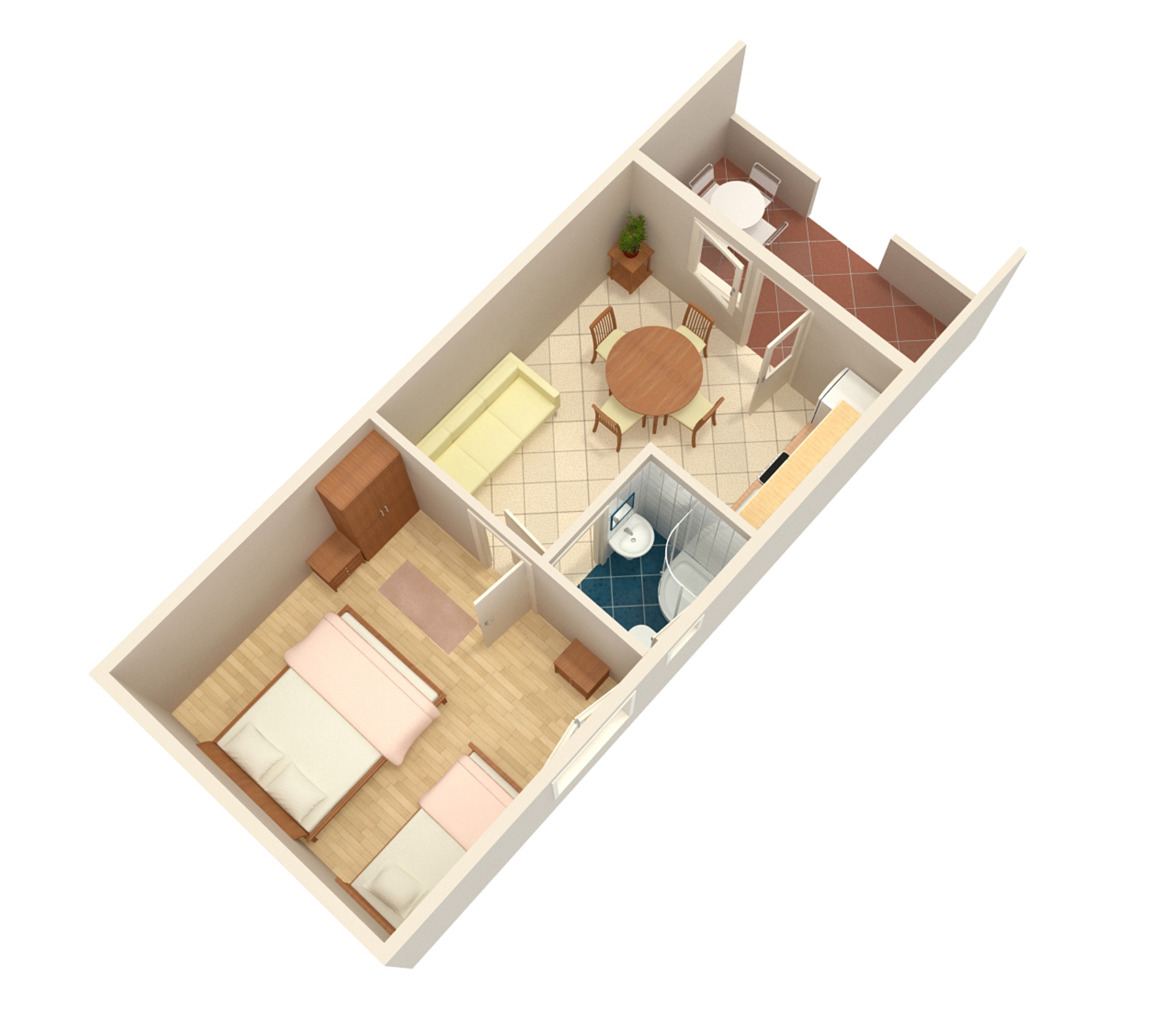 One bedroom apartment near beach Pisak, Omiš  A-b