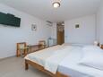Brela, Ložnice v ubytování typu room, s klimatizací a WiFi.