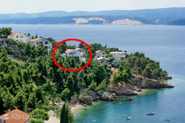 Balića Rat, Omiš, Szálláshely 2753 - Apartmanok a tenger közelében kavicsos stranddal.