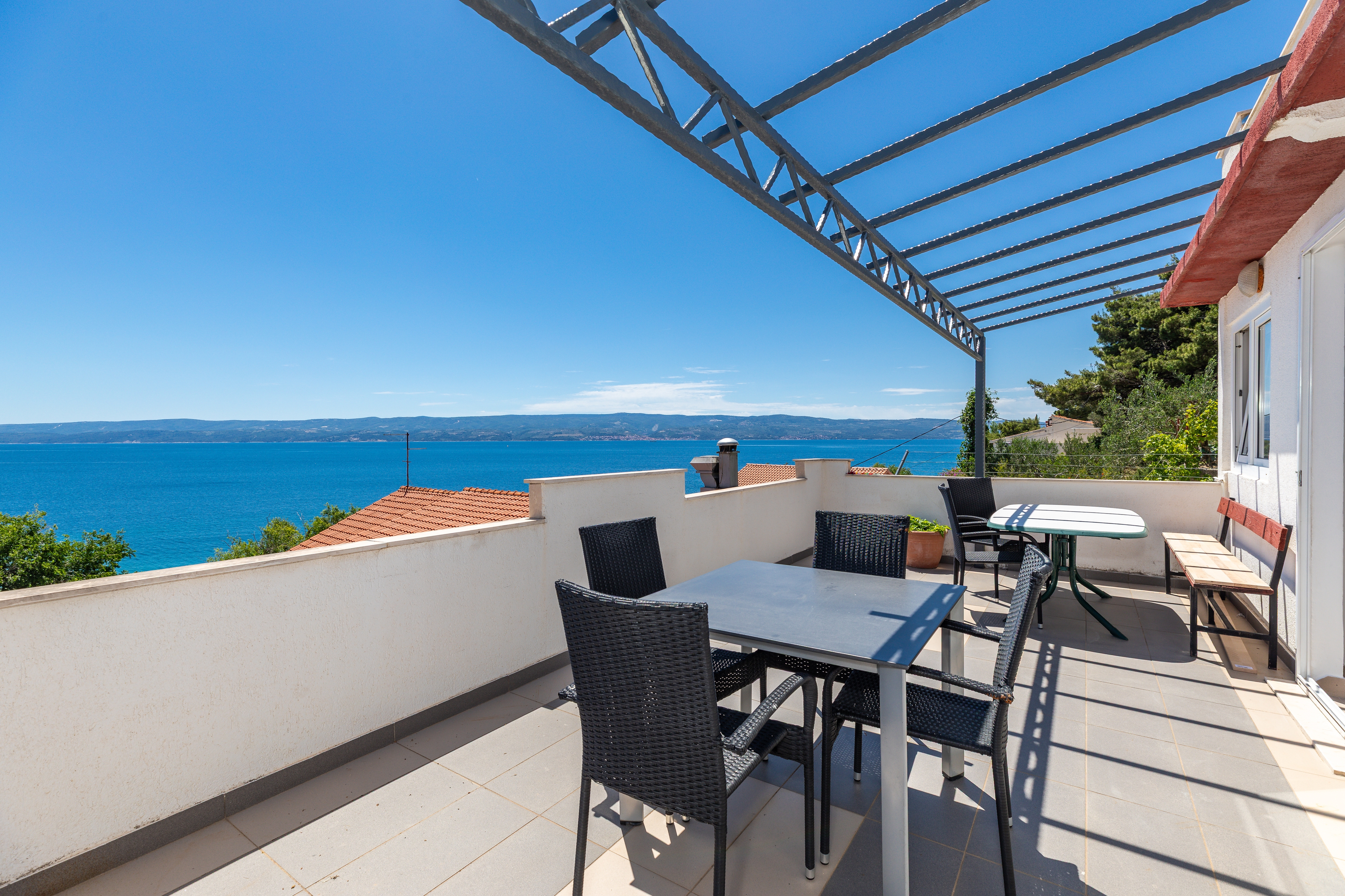 Two bedroom apartment with terrace and sea view Duće, Omiš (A-2758-b)