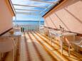 Shared terrace Duće, Shared terrace in the studio-apartment, s pogledom na more i WIFI.