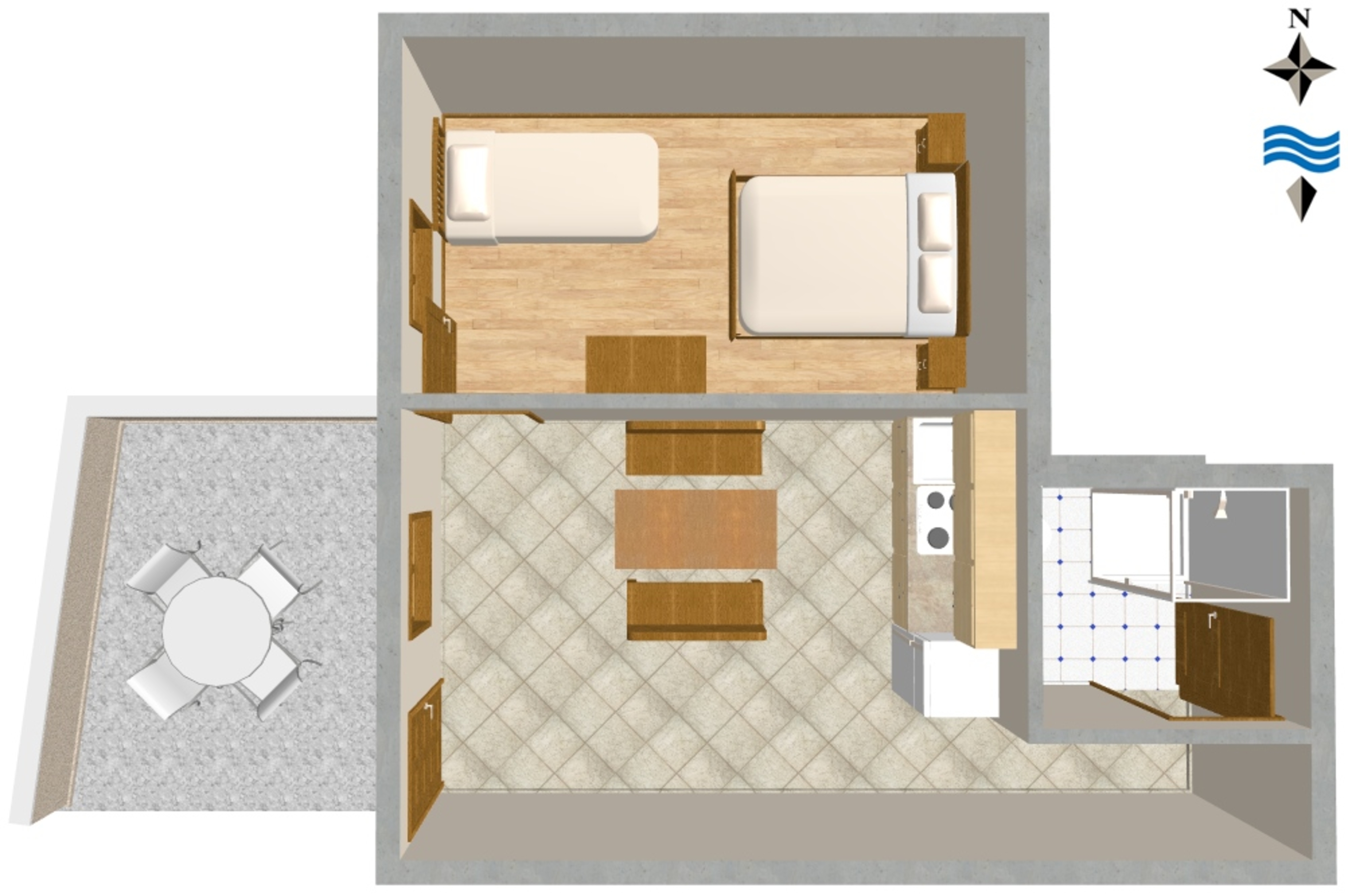 One bedroom apartment near beach Mimice, Omiš (A-2774-d)