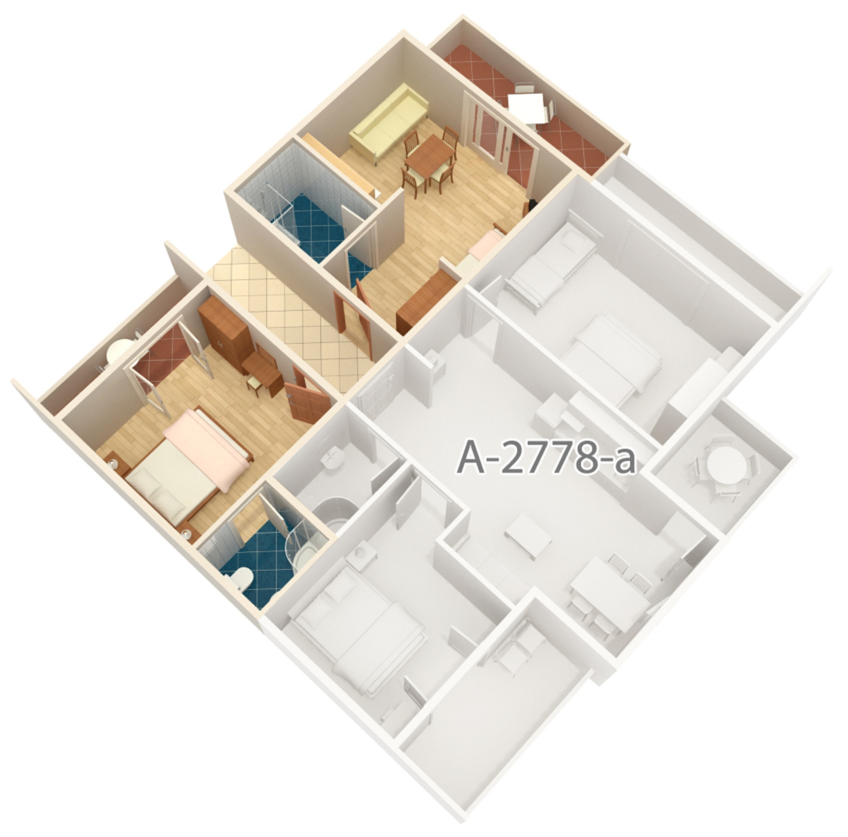 One bedroom apartment with terrace and sea view Duće, Omiš  A-b