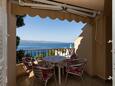 Nemira, Terrace in the apartment, with a sea view, (pet friendly) and WiFi.