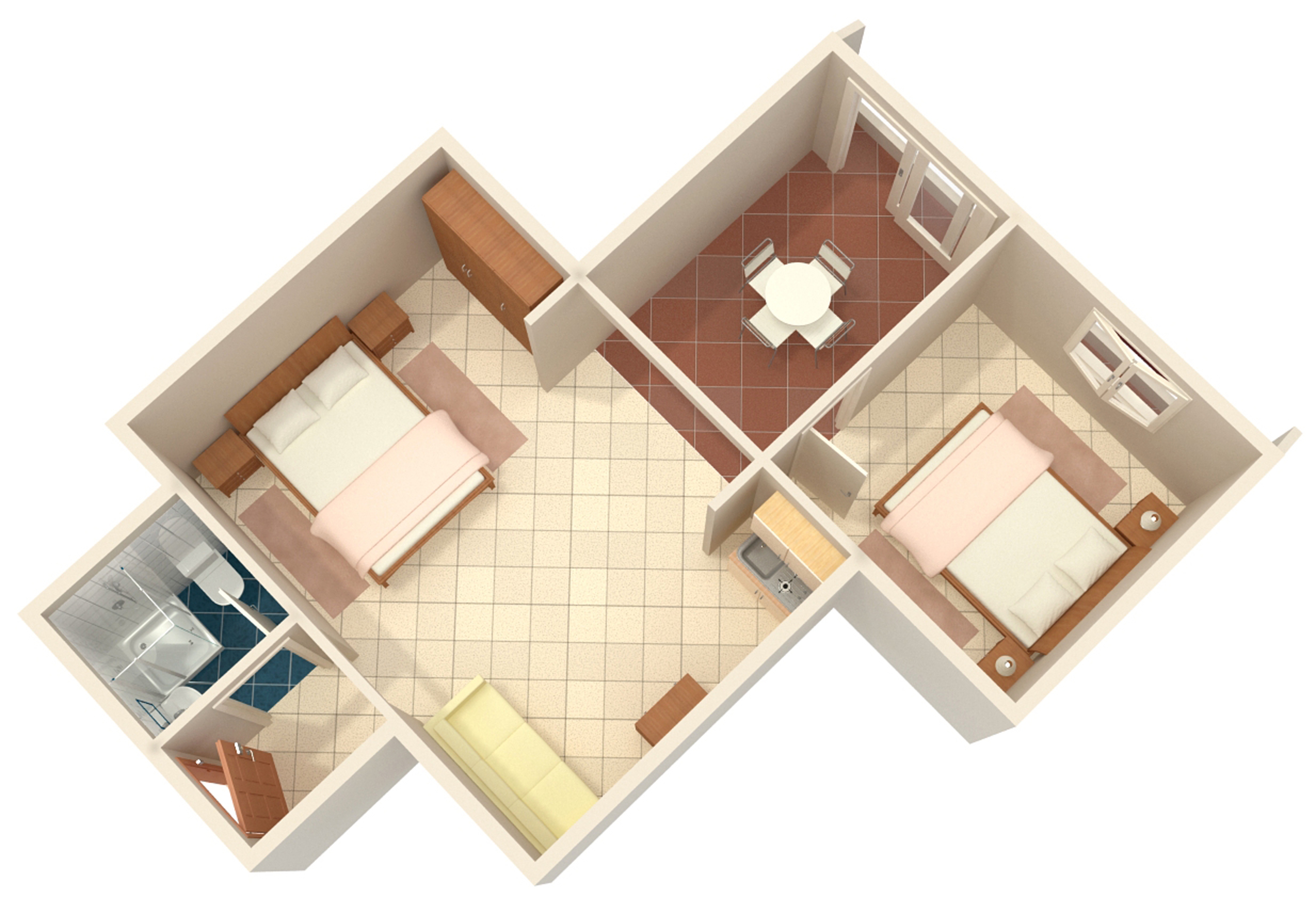 One bedroom apartment near beach Nemira, Omiš  A-e
