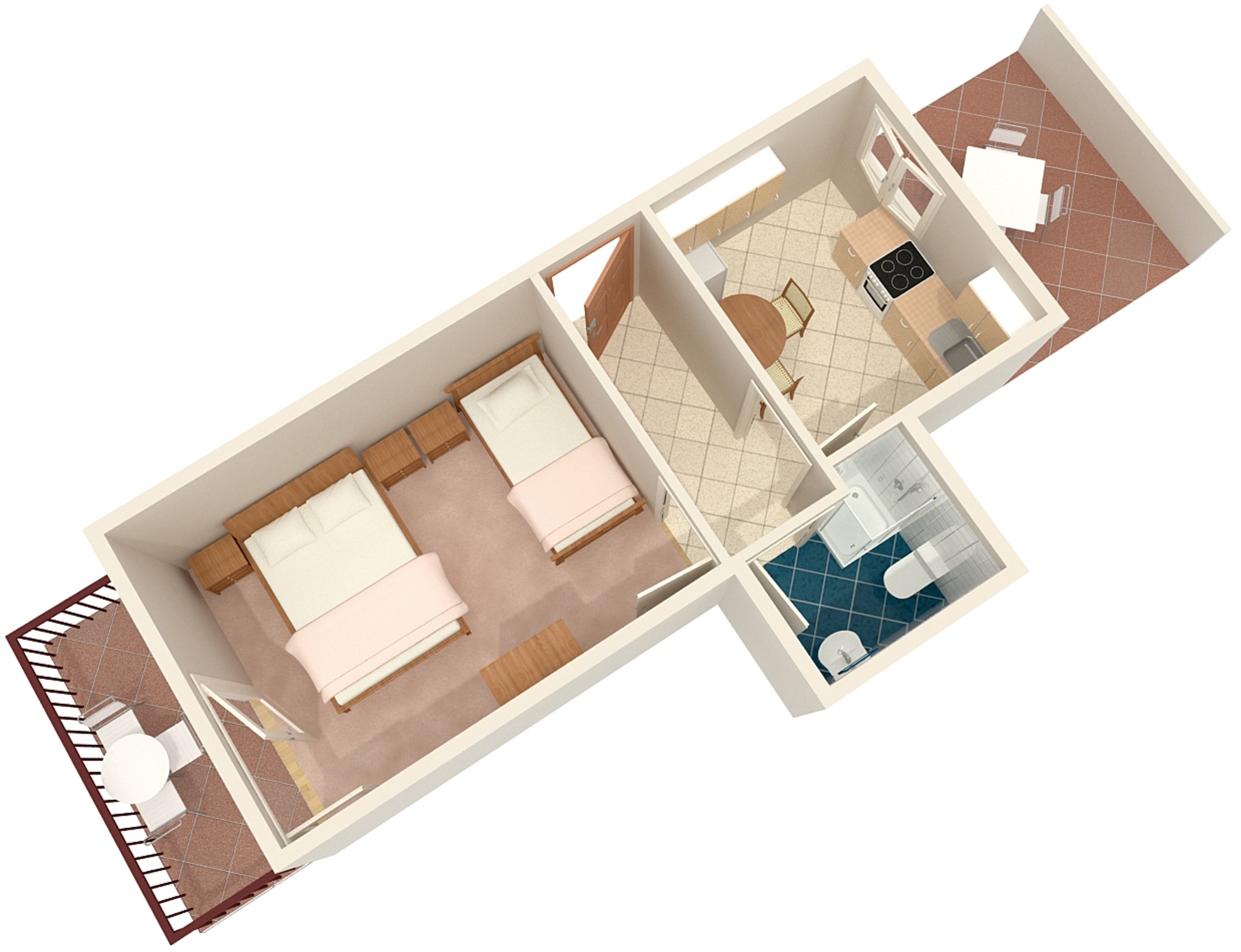 One bedroom apartment with balcony Podaca, Makarska  A-a