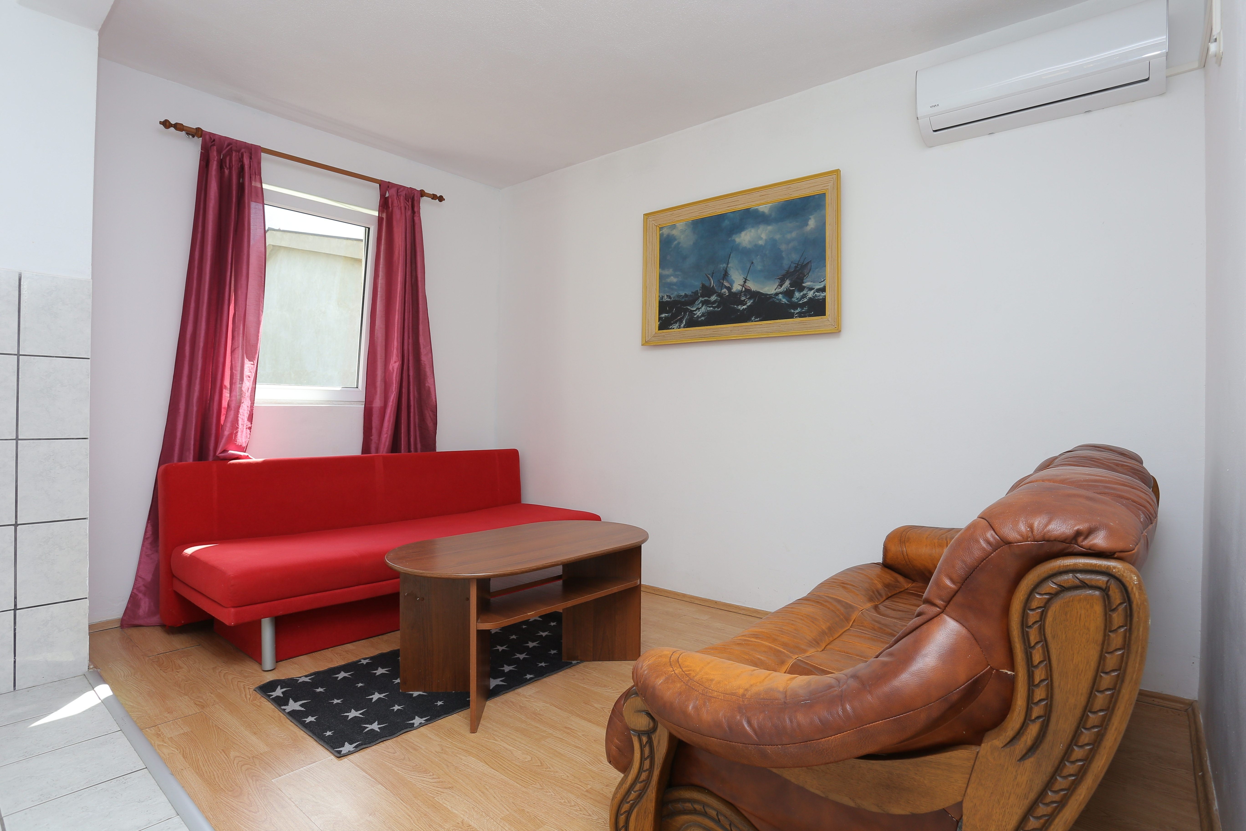 Appartement dune chambre avec la terrasse et la vue sur le mer Gradac, Makarska (A-2784-a)