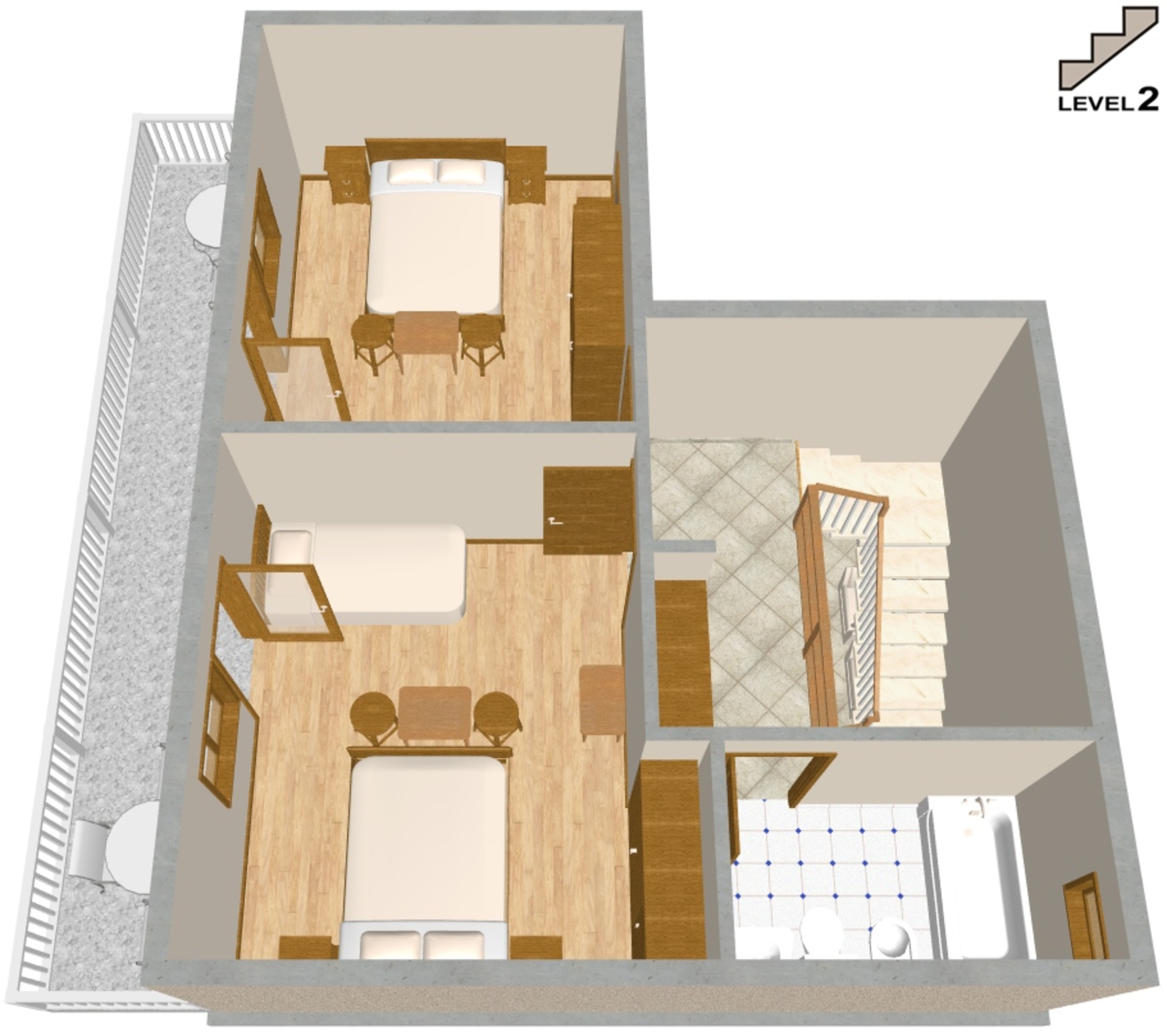 Dvosobni apartman s terasom i pogledom na more Marina, Trogir  A-a