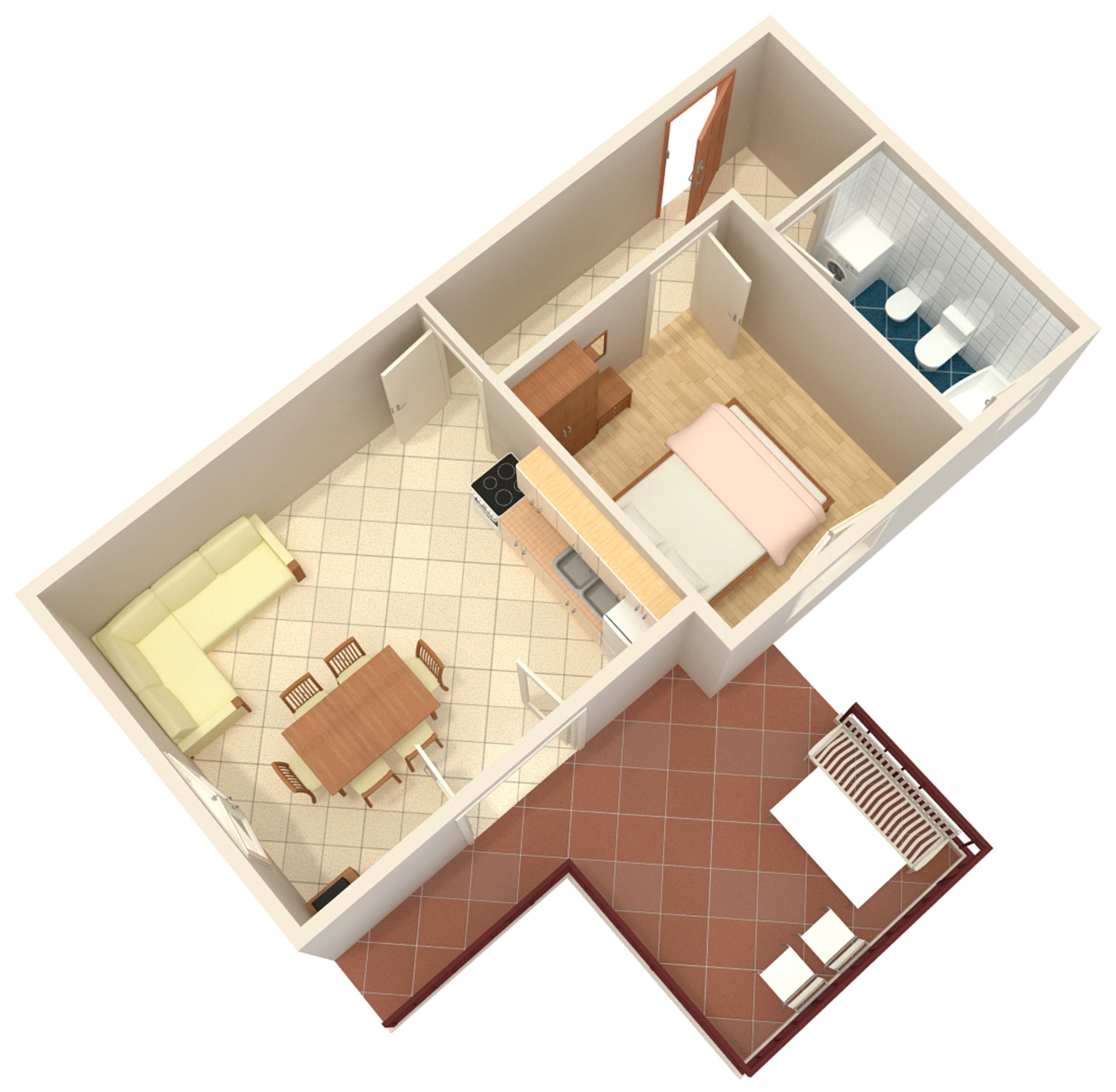 One bedroom apartment with terrace Rastići, Čiovo  A-a