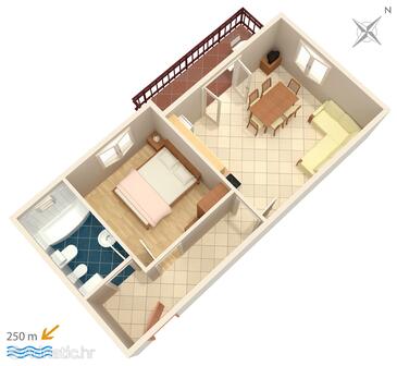 Plan Rastići, Plan in the apartment, WIFI.