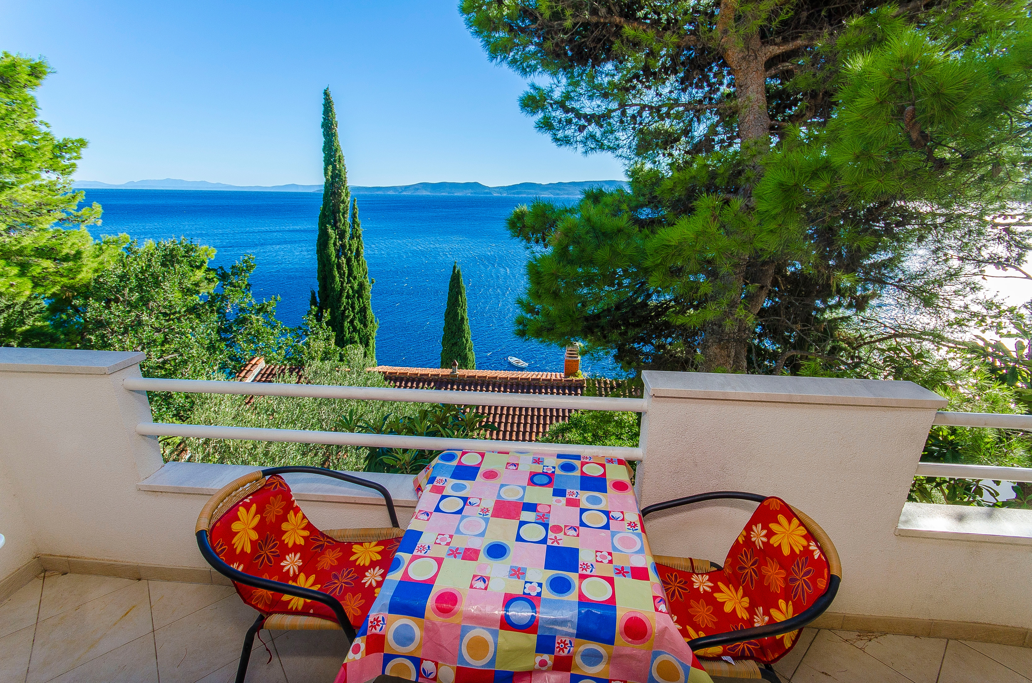 One bedroom apartment with balcony and sea view Pisak, Omiš (A-2802-c)