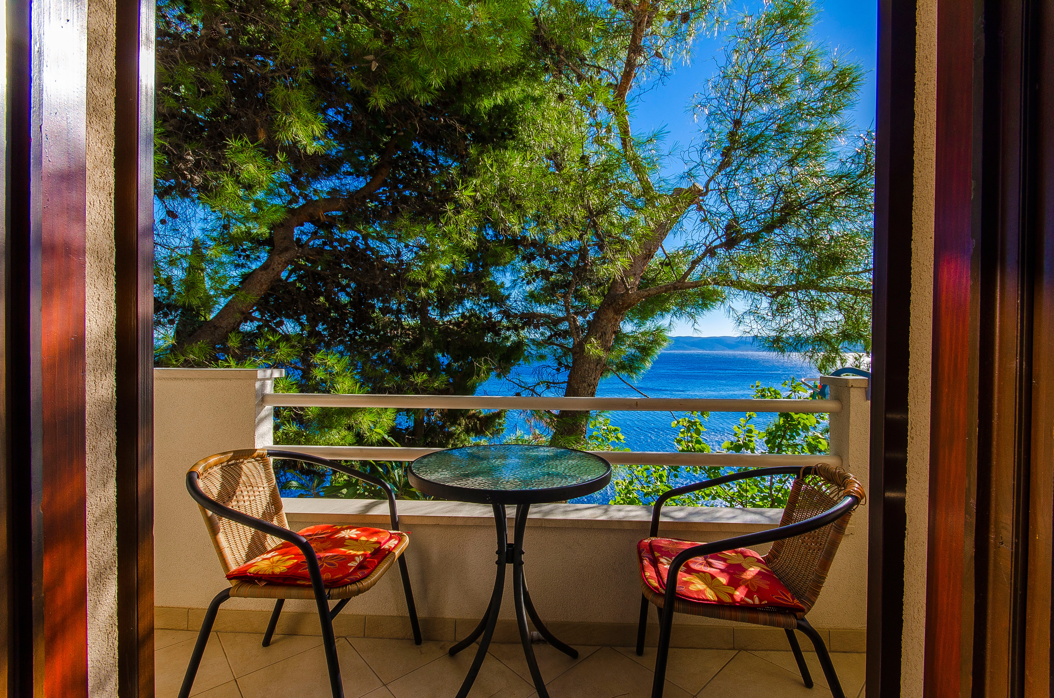 Studio flat with balcony and sea view Pisak, Omiš (AS-2802-b)